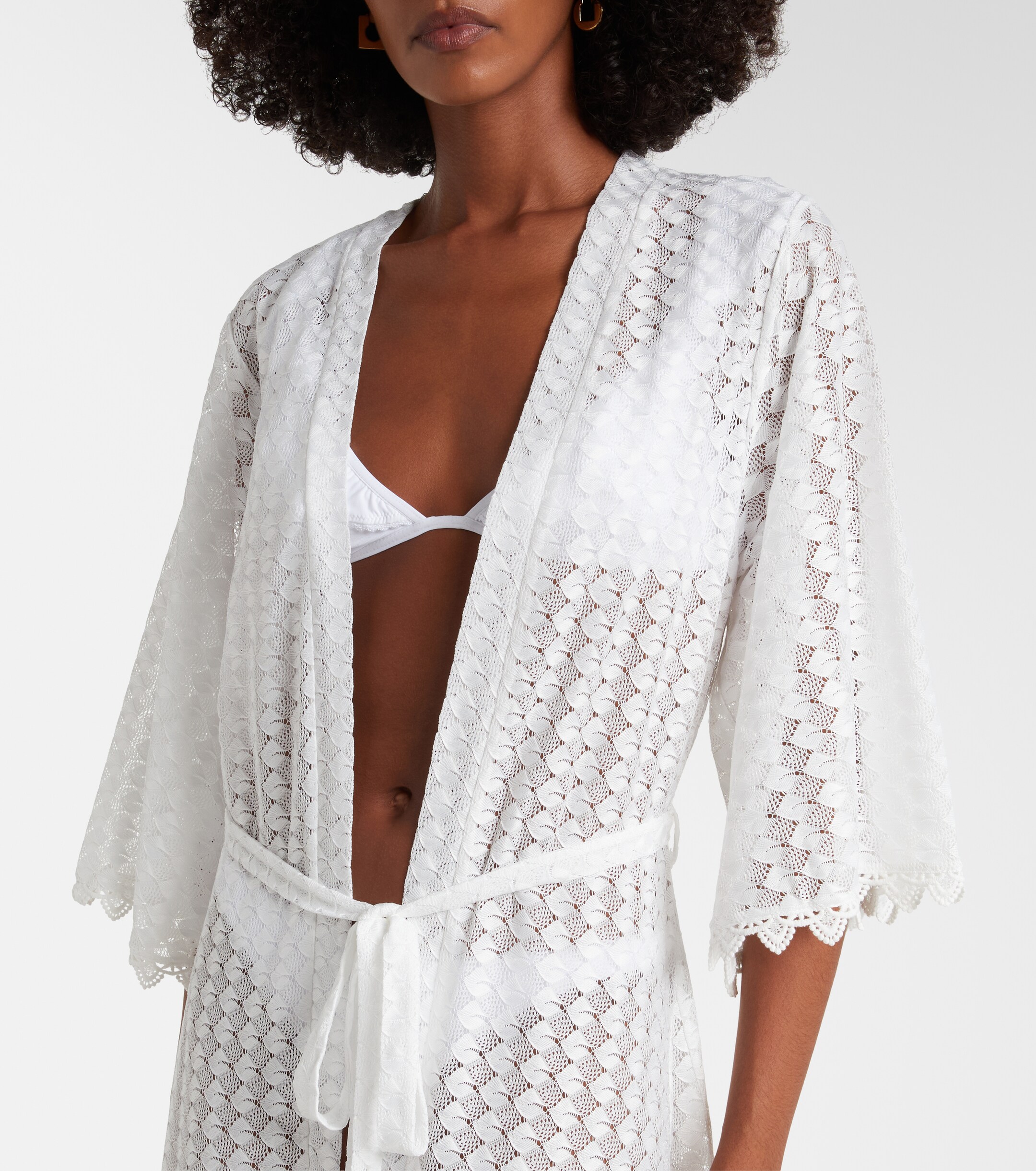 Melissa Odabash Melissa Odabash Tali scalloped sheer kaftan
