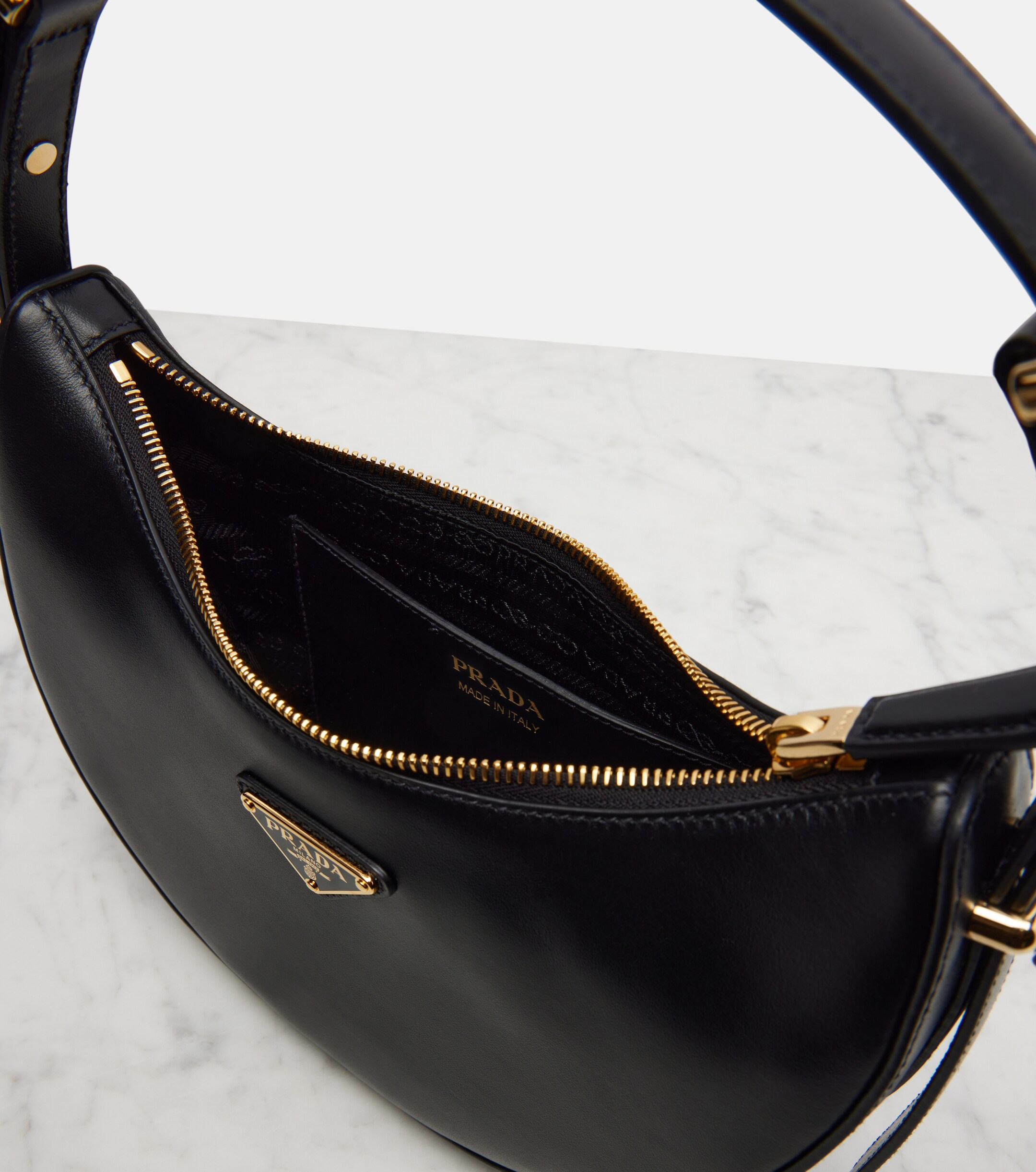 Prada Prada Arqué Mini leather shoulder bag