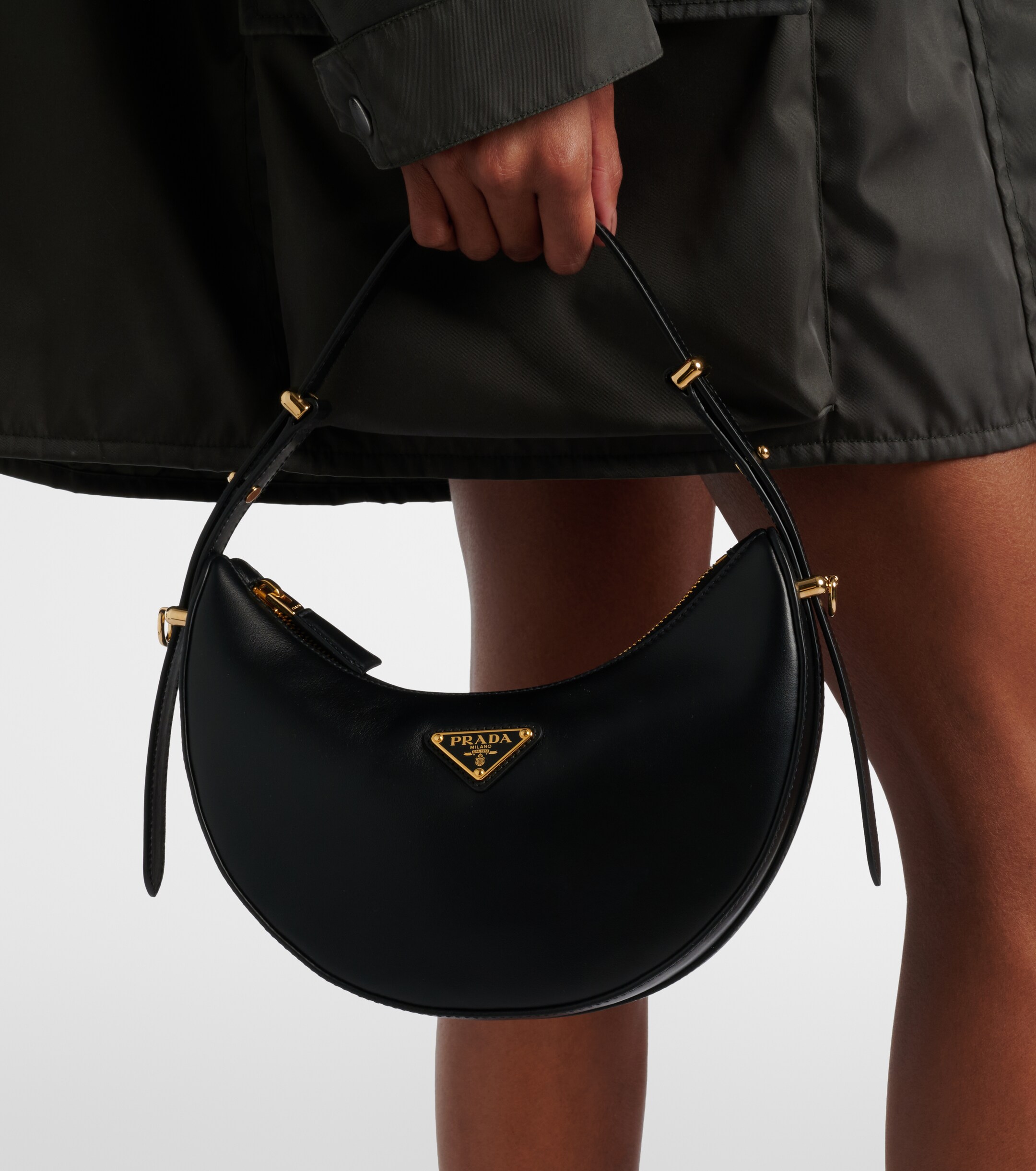 Prada Prada Arqué Mini leather shoulder bag
