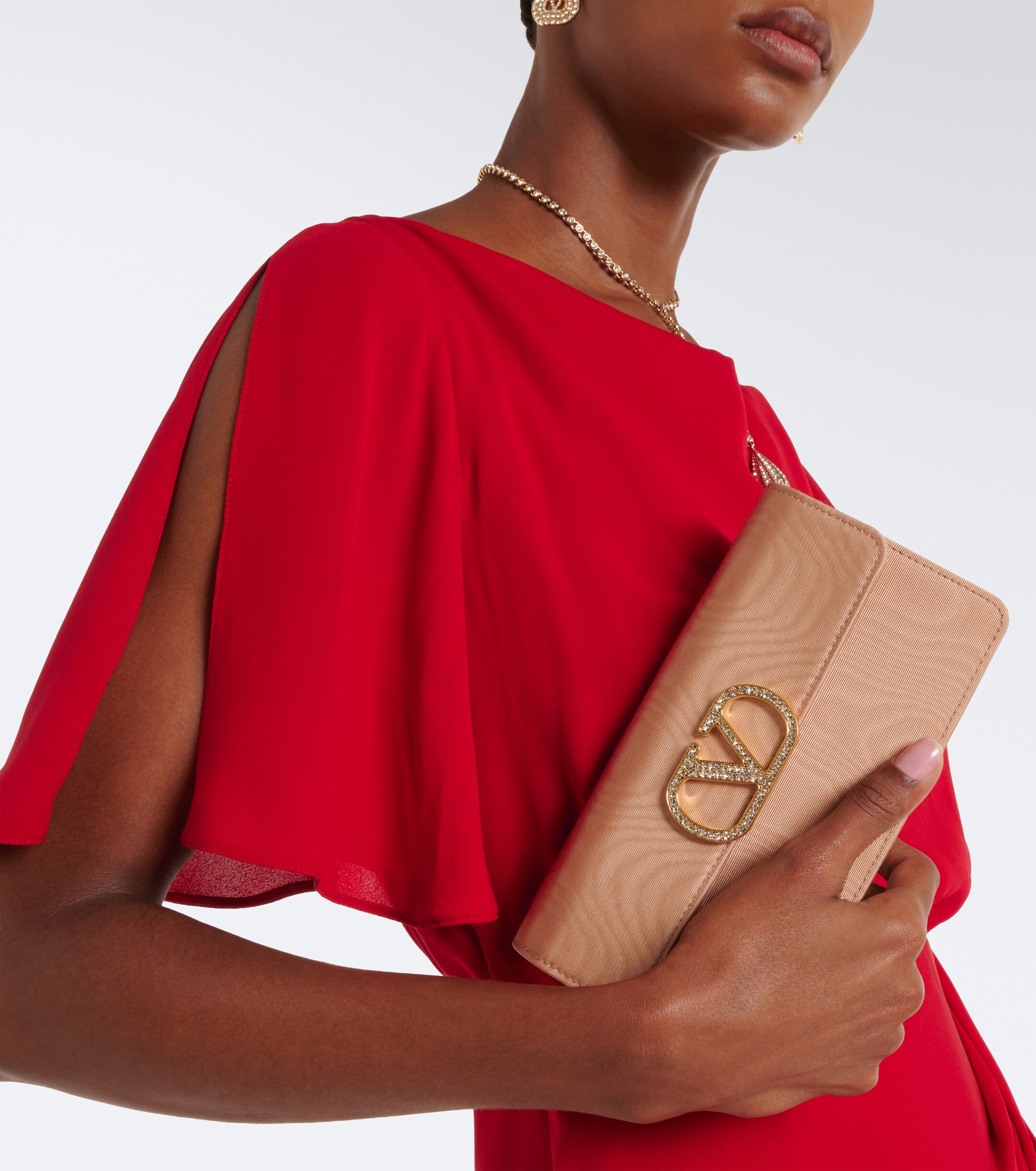 Valentino Garavani VLogo embellished wallet on chain thumbnail