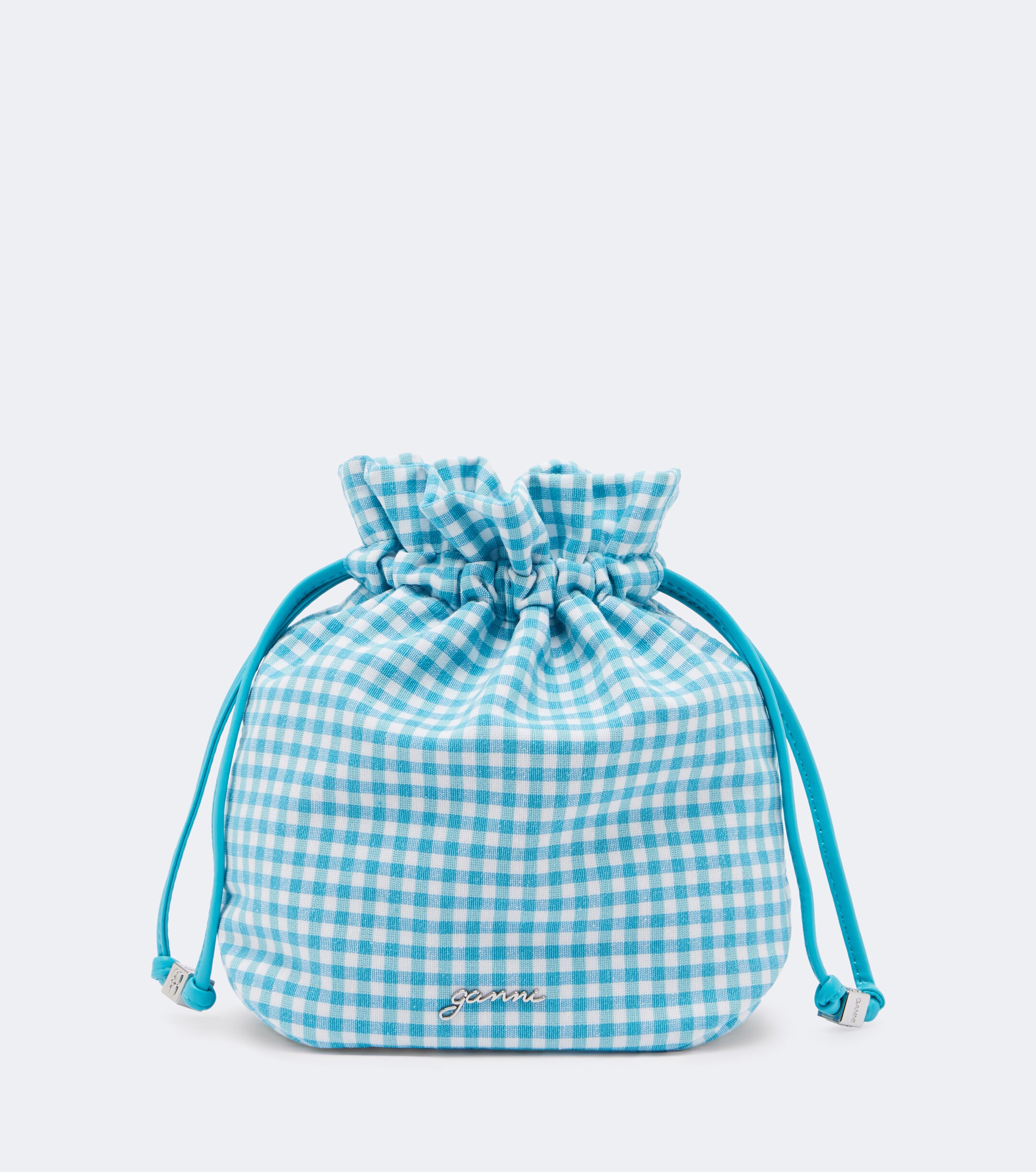 GANNI Bou checked pouch