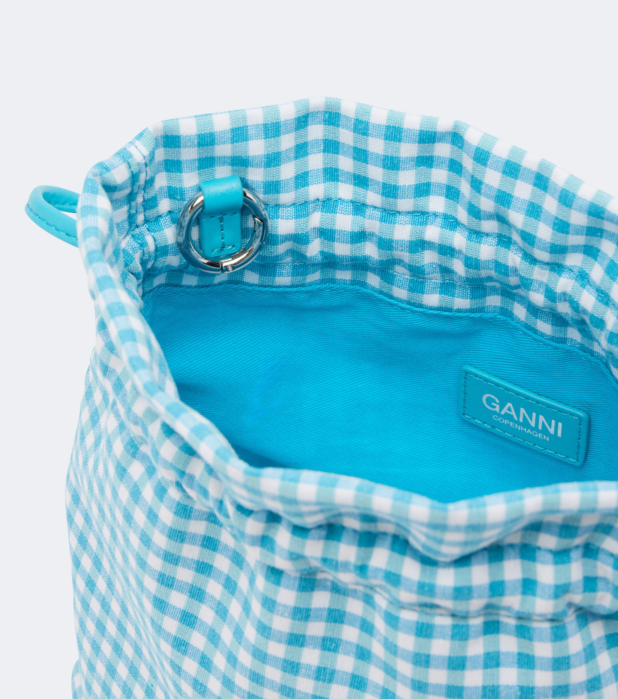 GANNI Bou checked pouch