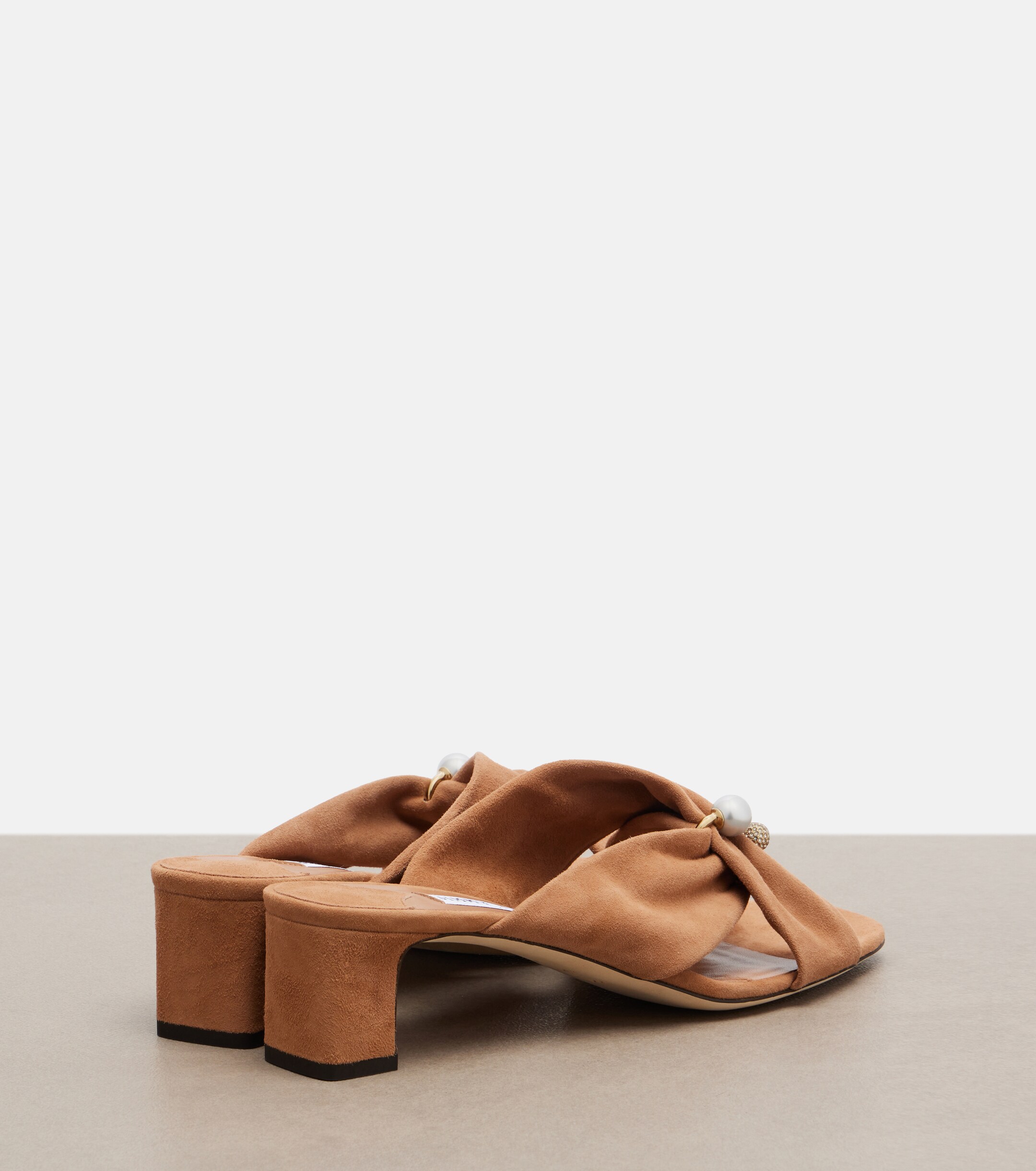 JIMMY CHOO Jimmy Choo Rafi embellished suede mules