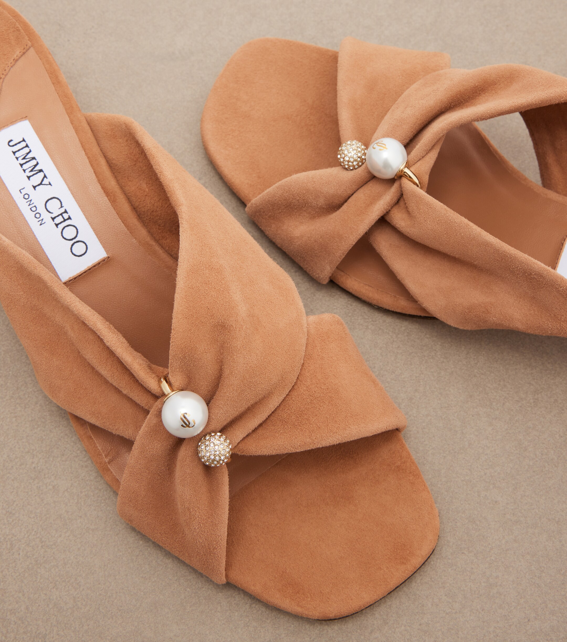 JIMMY CHOO Jimmy Choo Rafi embellished suede mules