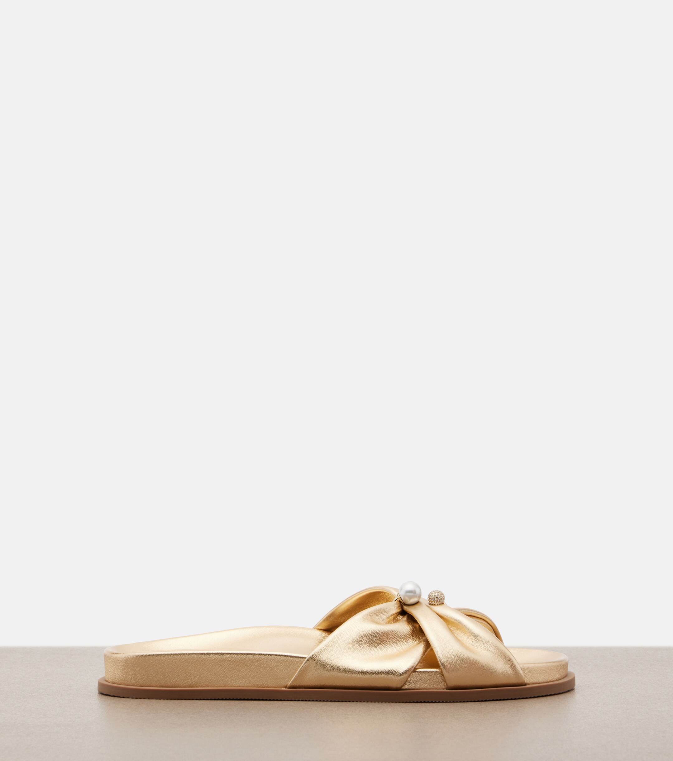 JIMMY CHOO Jimmy Choo Rafi embellished metallic leather sandals
