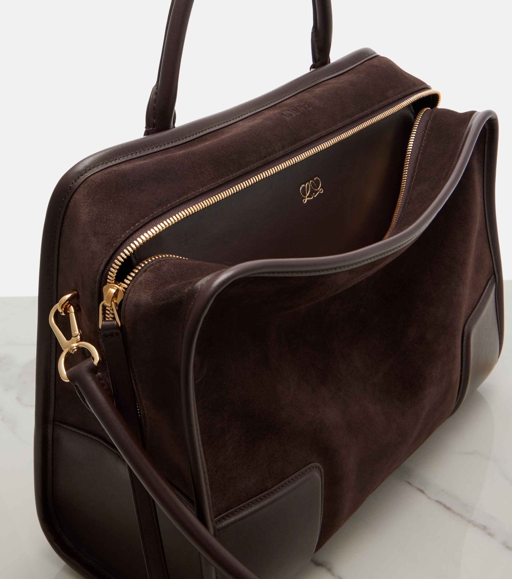 Loewe Amazona 180 Large suede tote bag