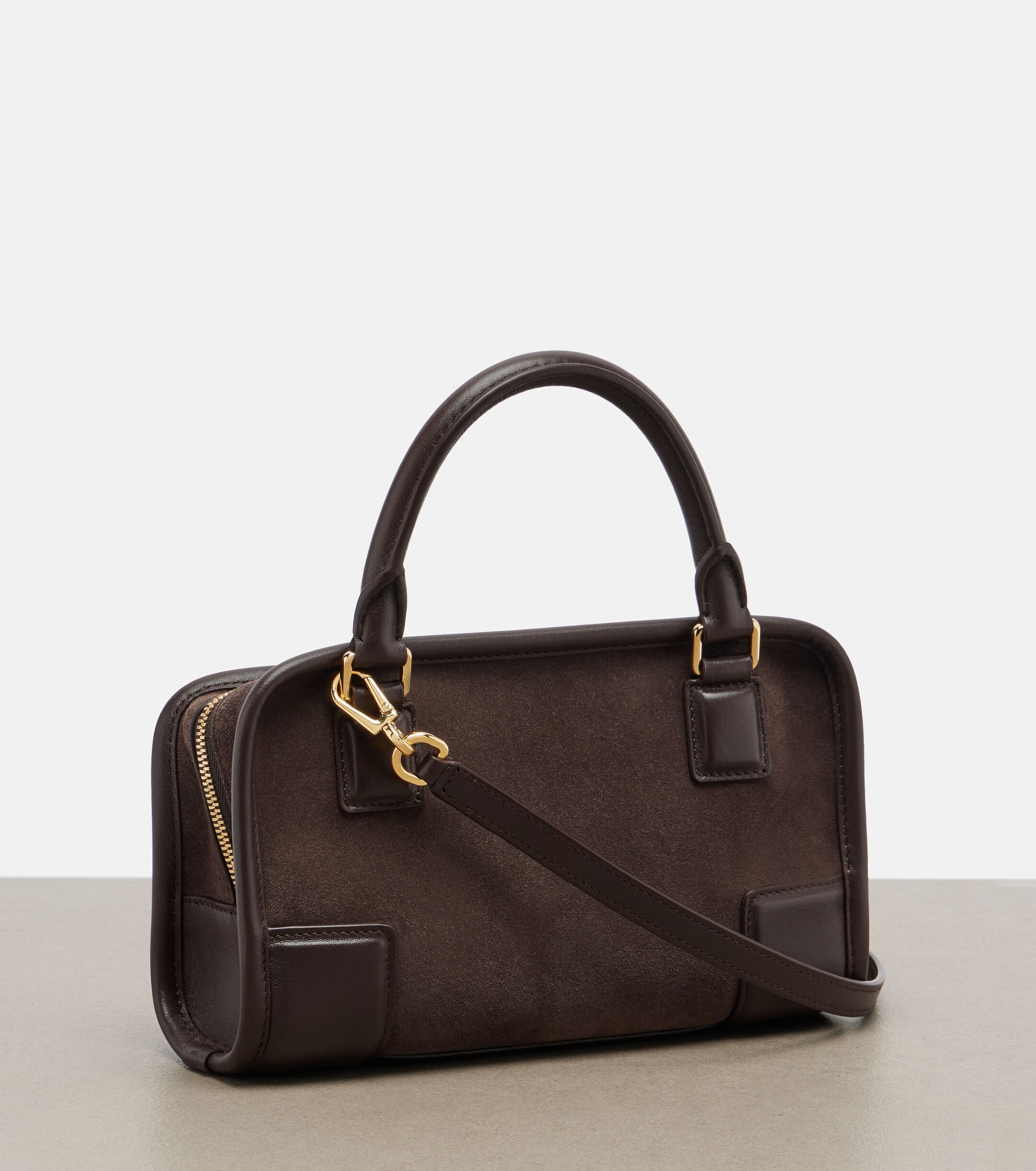 Loewe Loewe Amazona 180 Mini suede top-handle bag