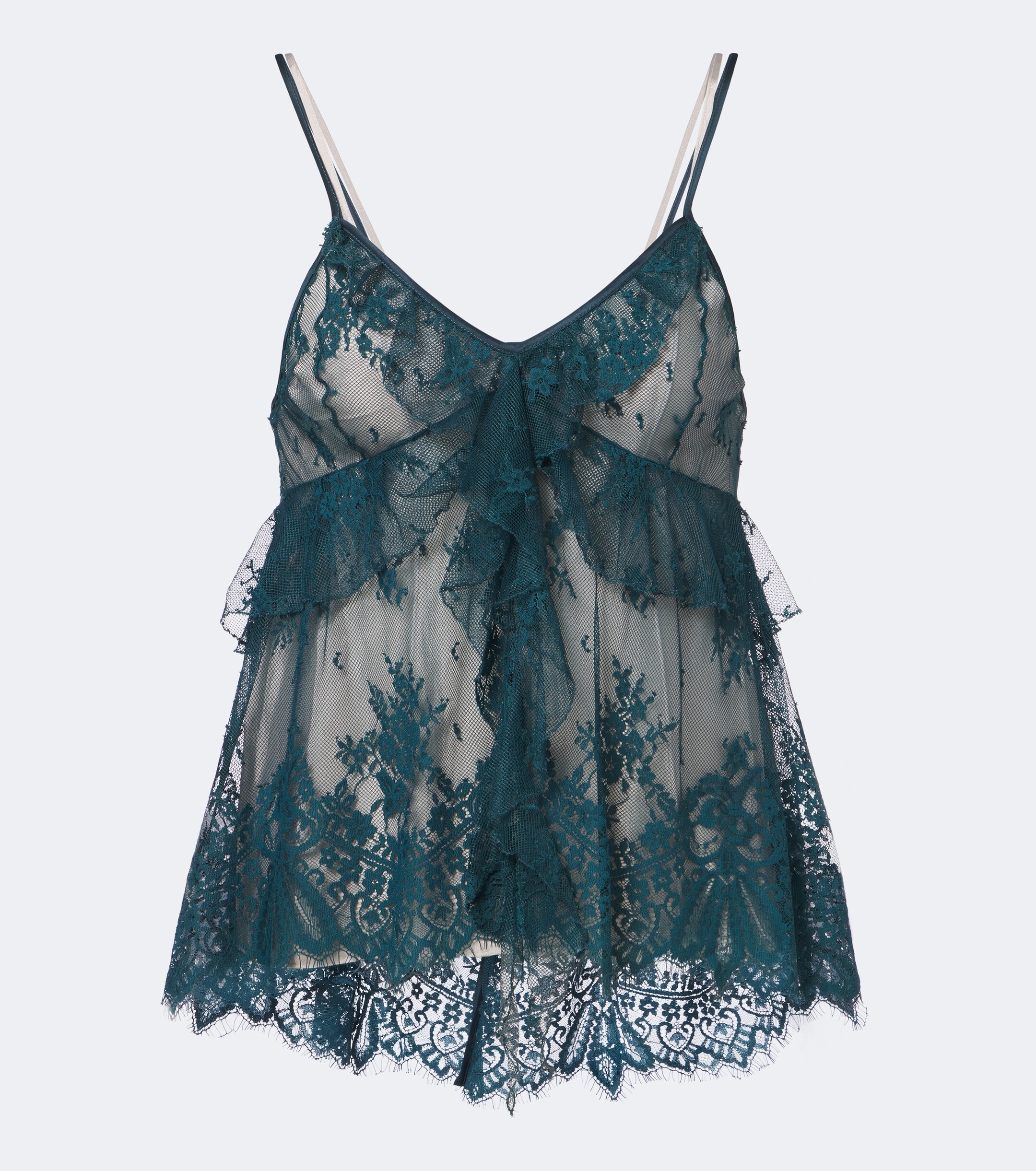 Jacques Wei Jacques Wei Ruffled lace camisole