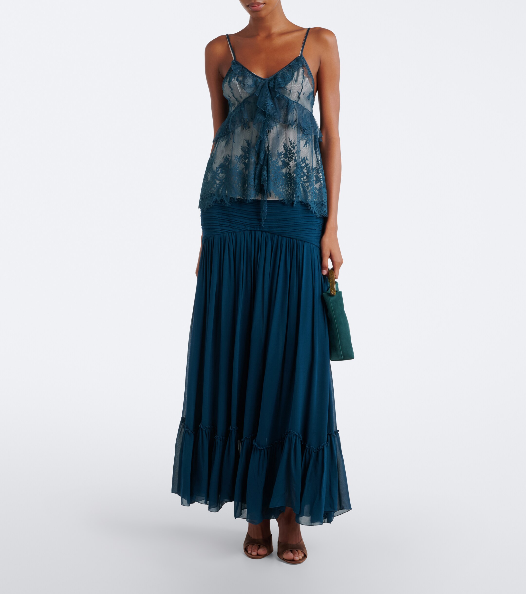 Jacques Wei Jacques Wei Ruffled lace camisole
