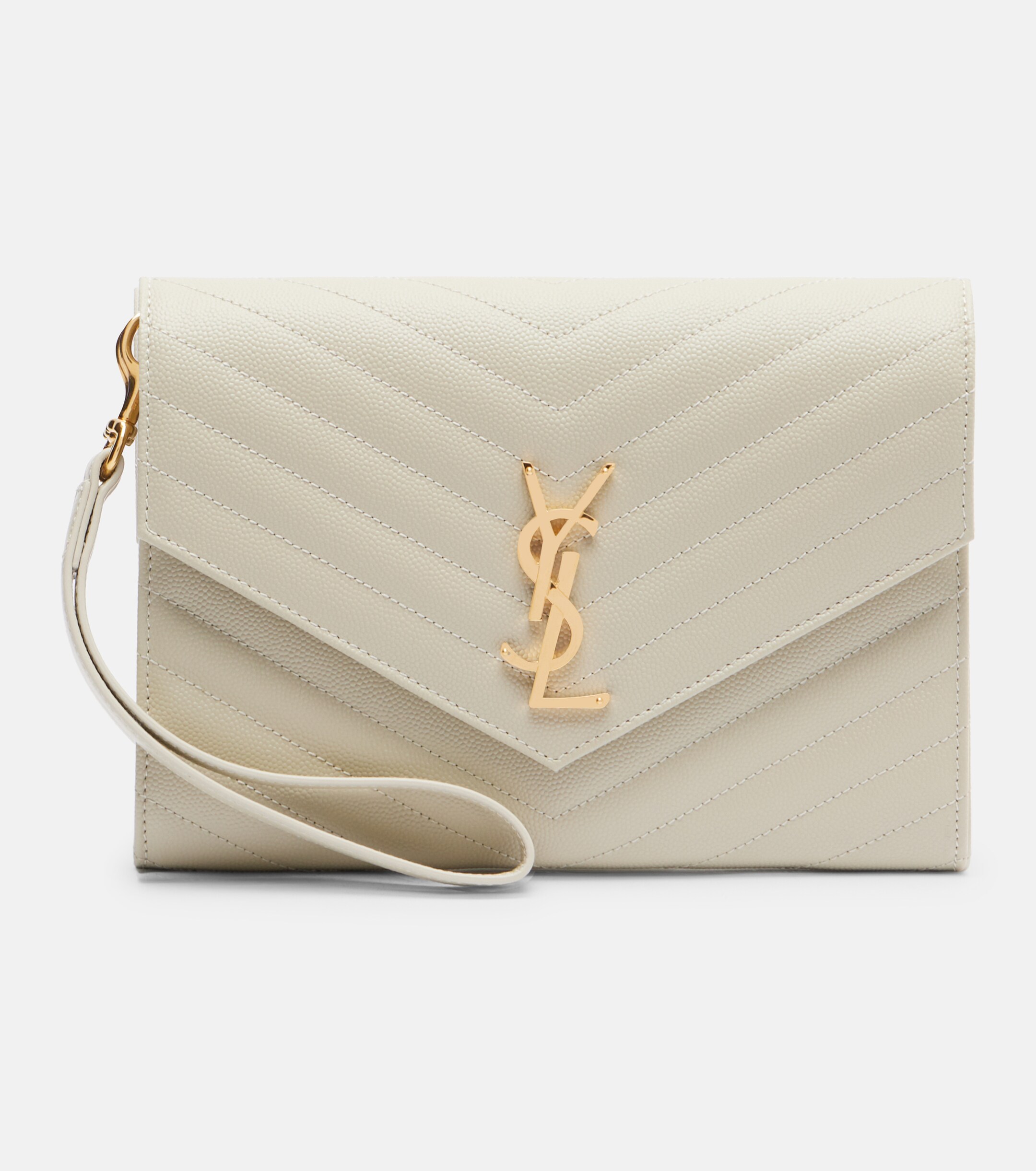 Saint Laurent Saint Laurent Cassandre Small matelassé leather clutch