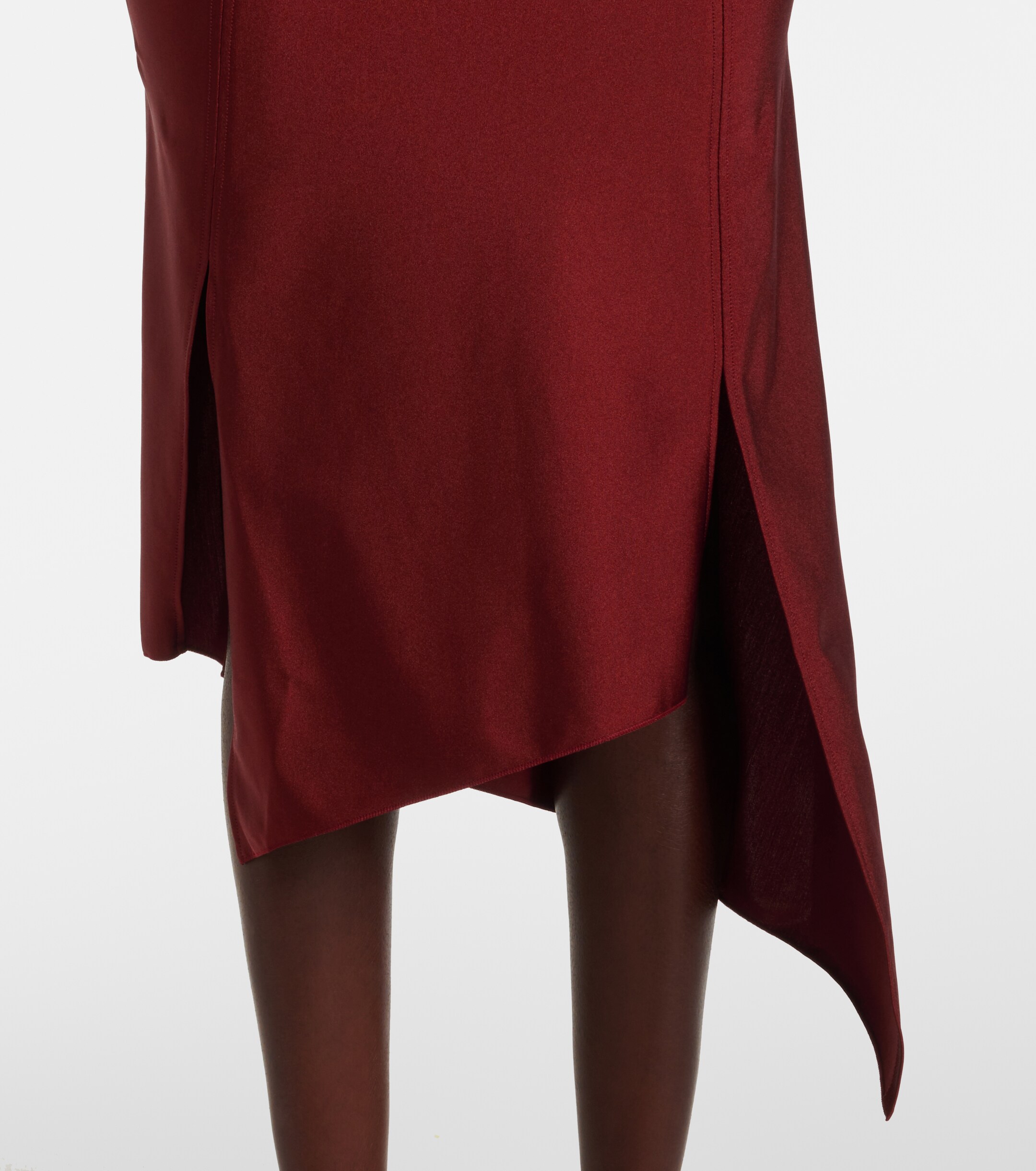 Coperni Floral-appliqué asymmetric midi skirt