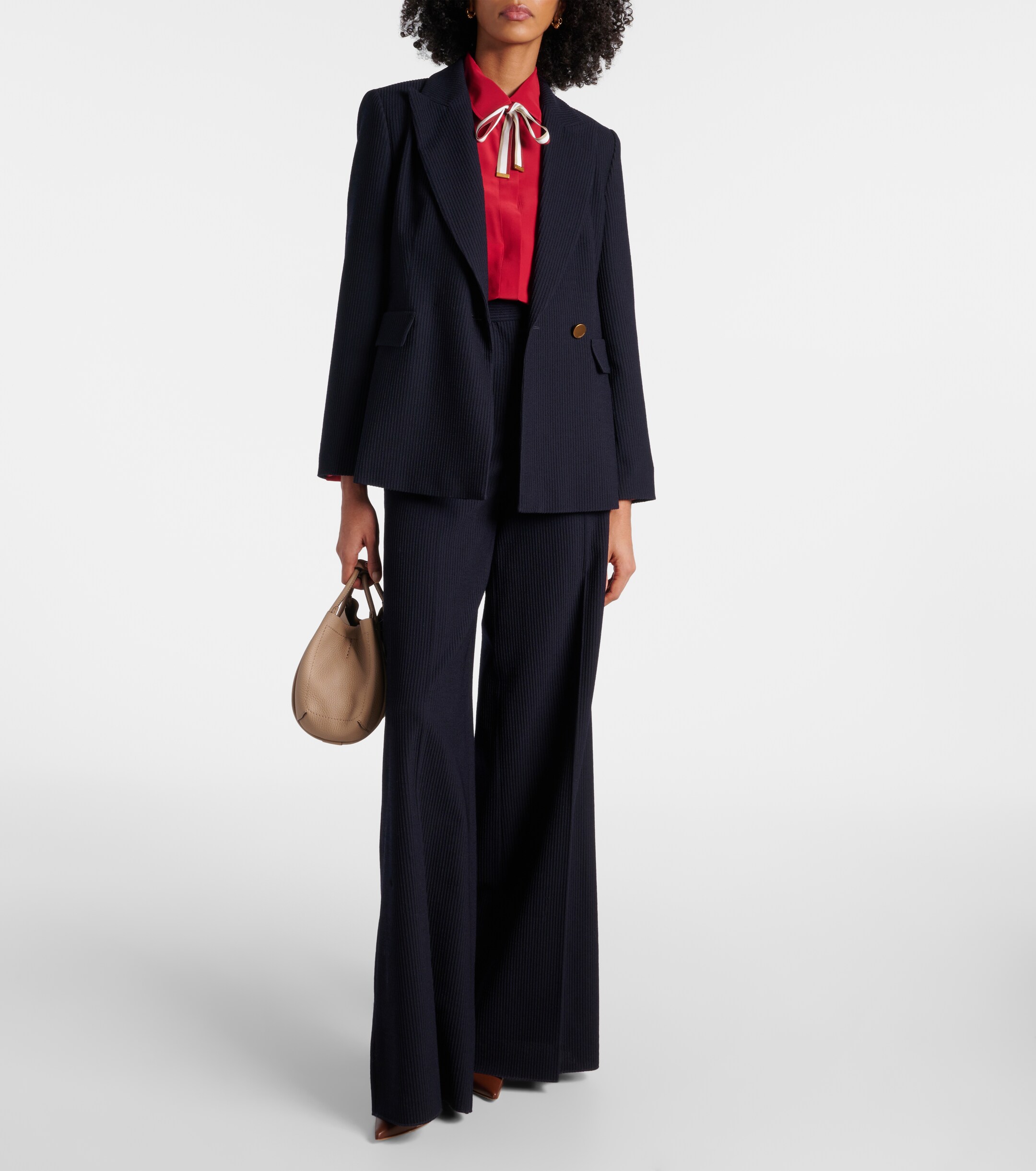 Max Mara Apollo bow-detail silk crêpe blouse