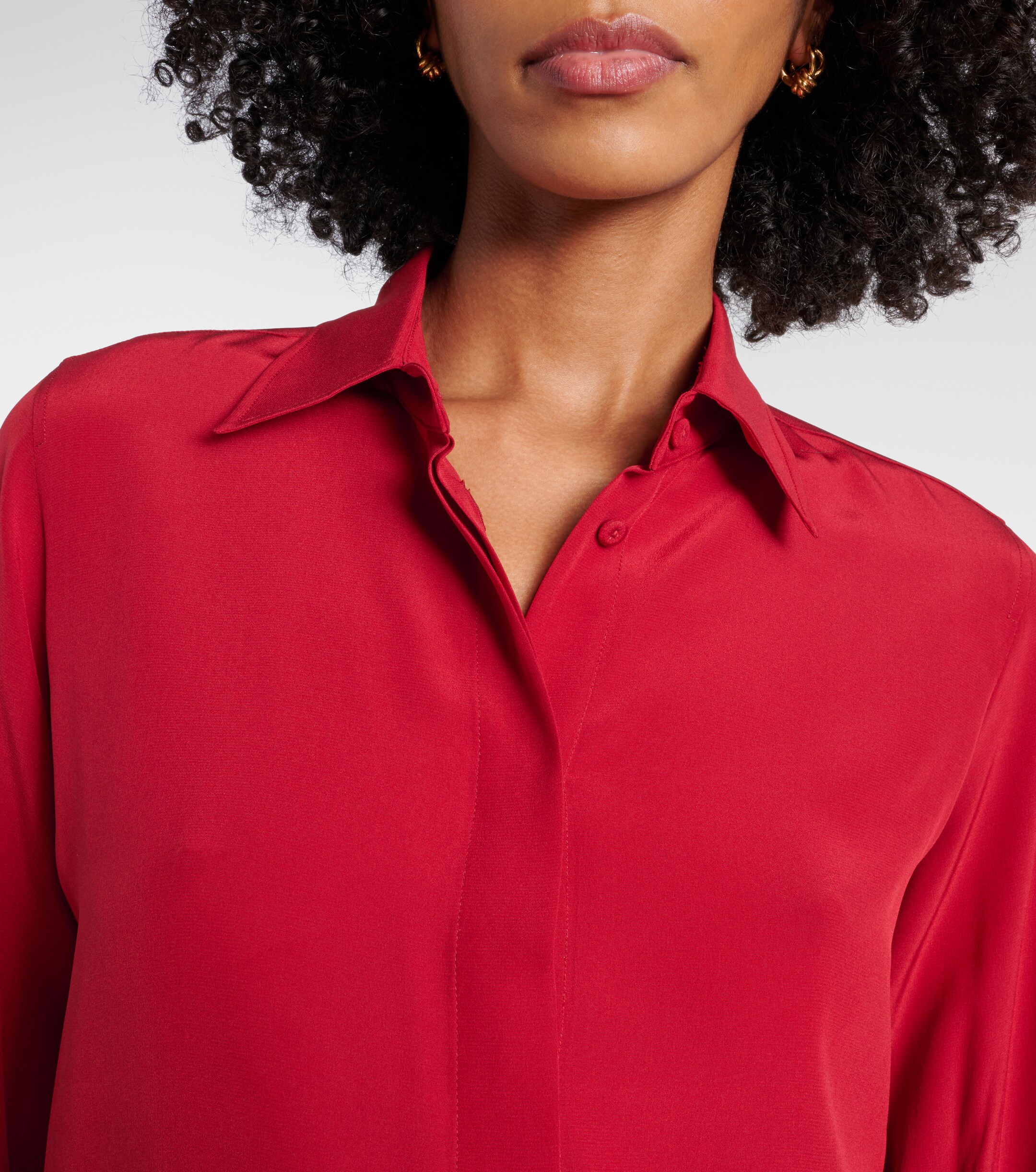 Max Mara Apollo bow-detail silk crêpe blouse