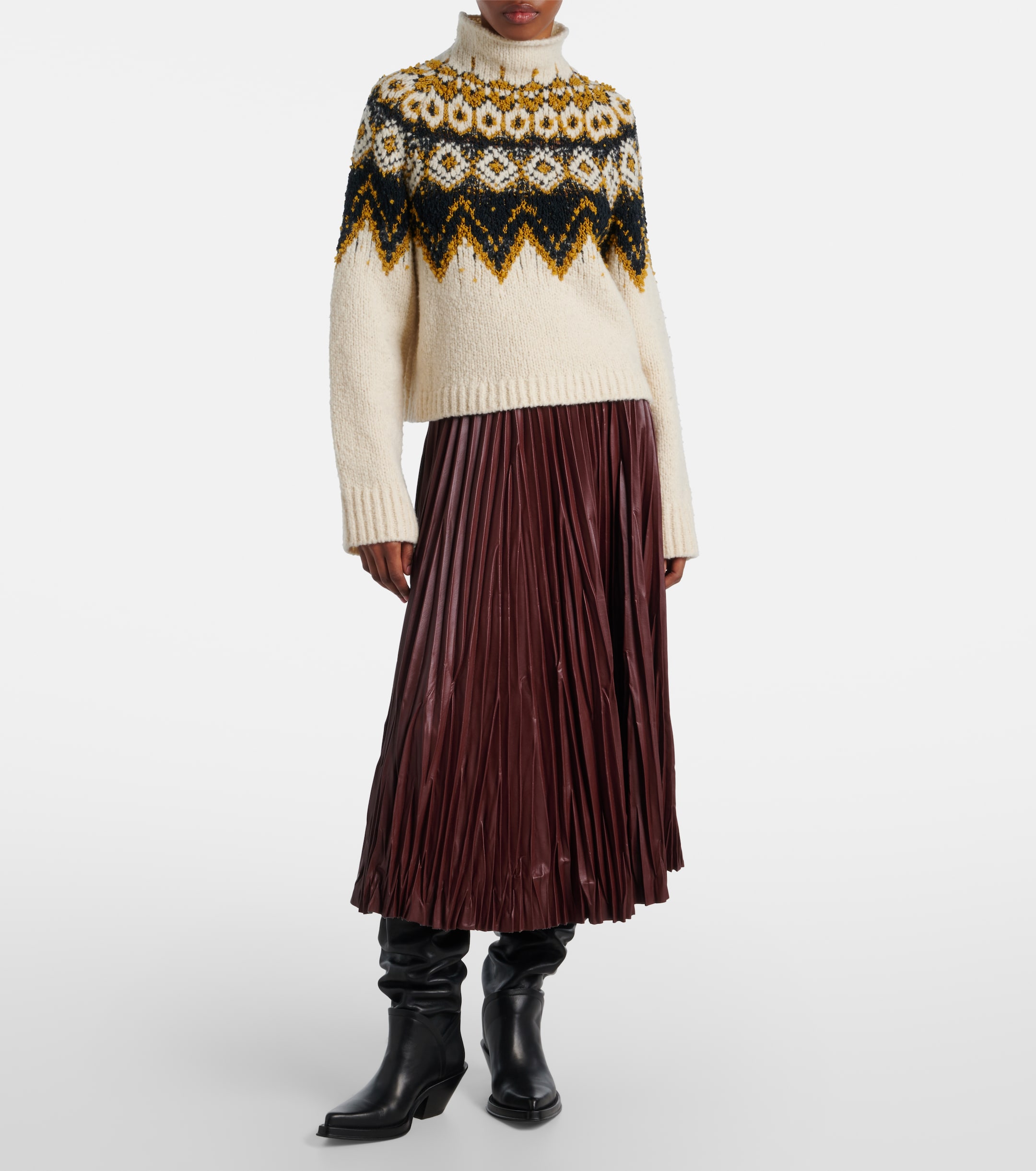 Proenza Schouler White Label Rosalyn plissé midi skirt