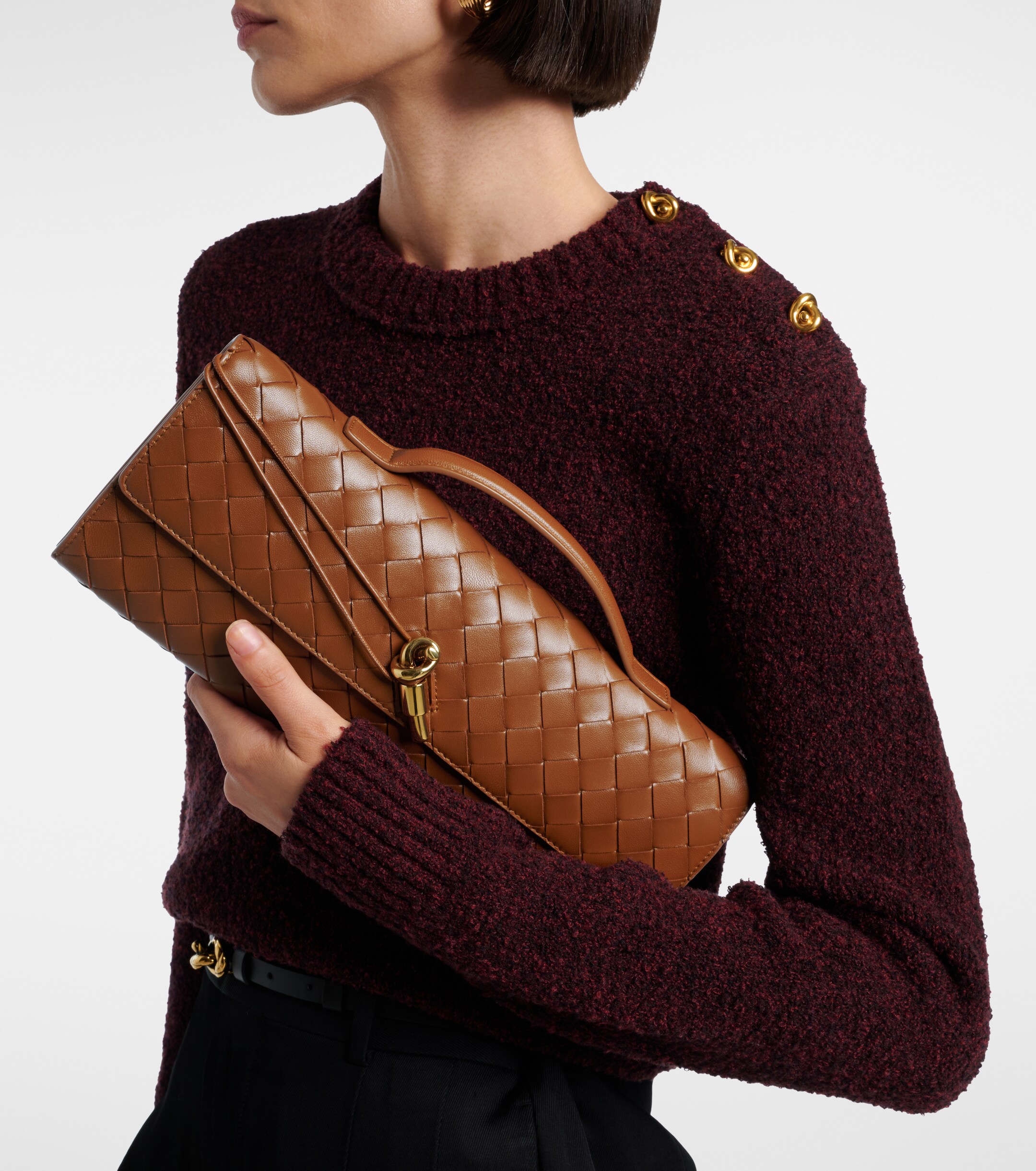 Bottega Veneta Intrecciato leather clutch