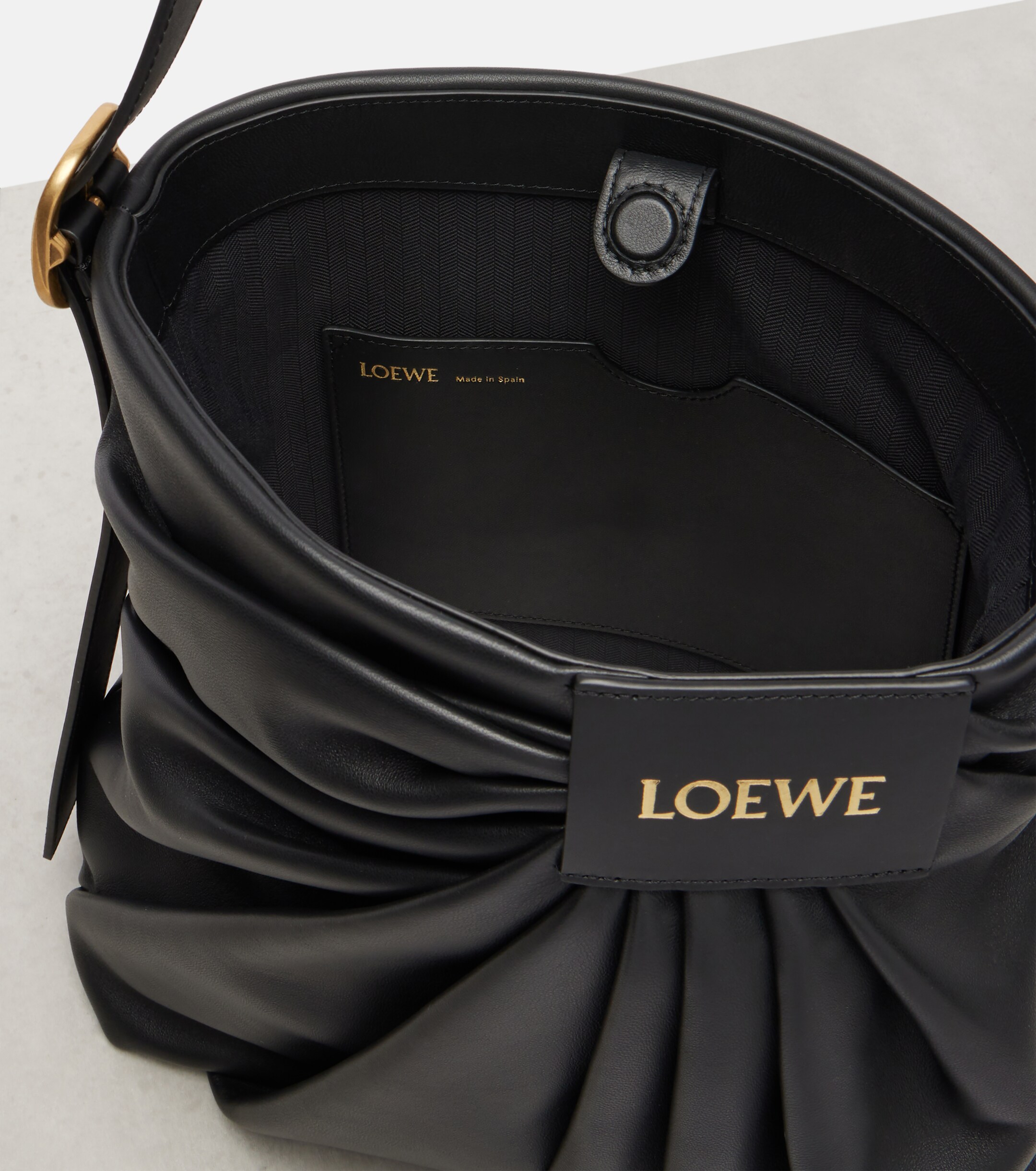 Loewe Draped leather tote bag