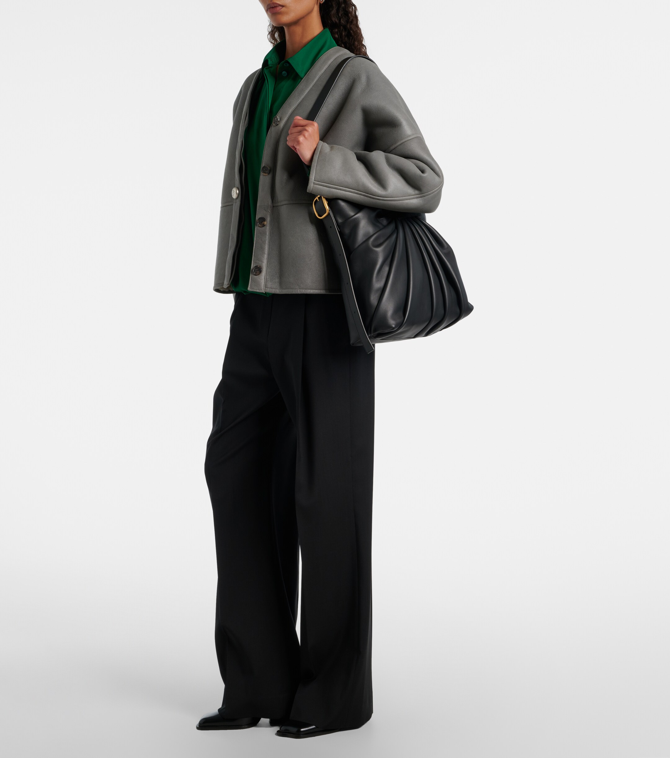 Loewe Draped leather tote bag