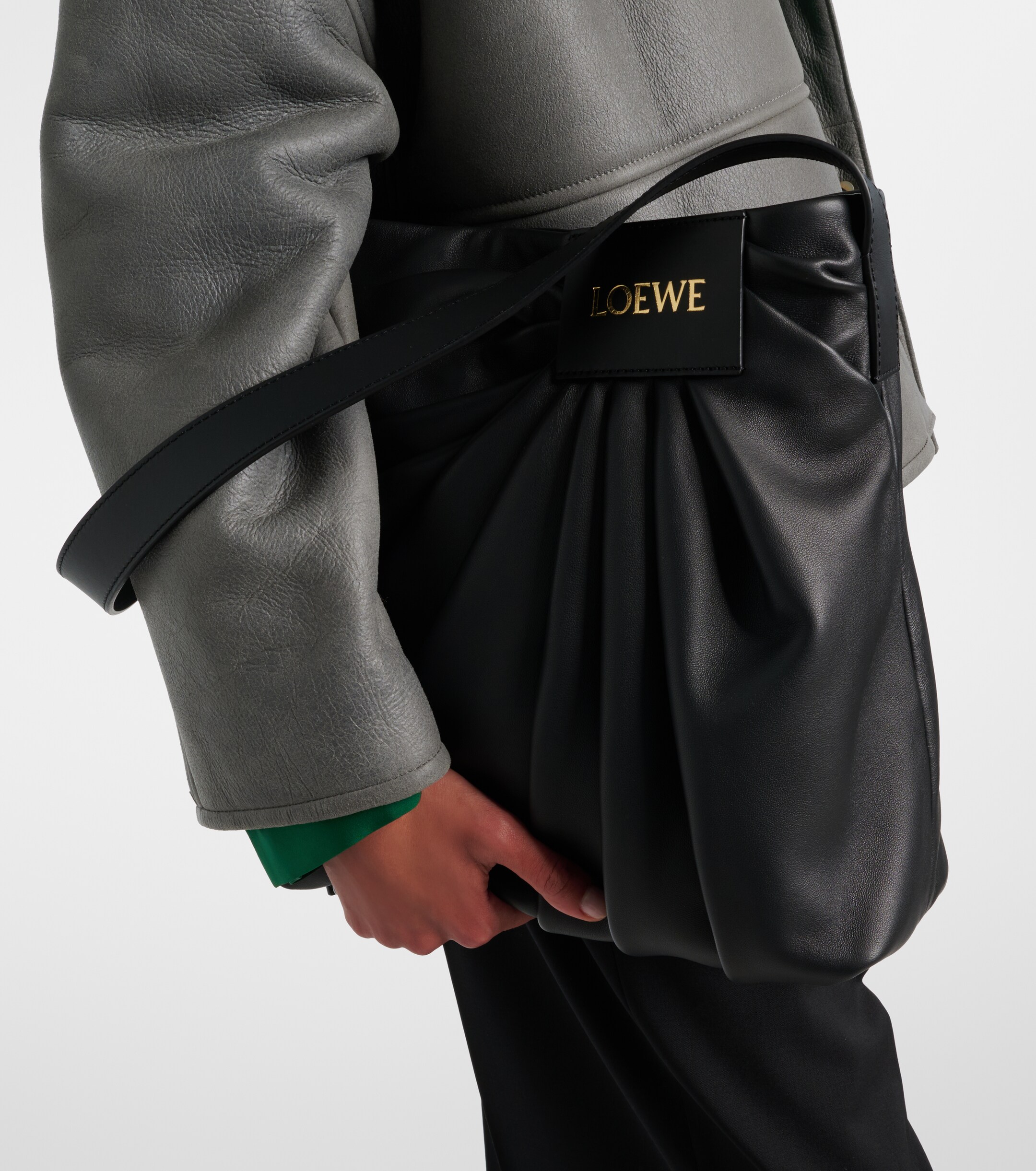 Loewe Draped leather tote bag