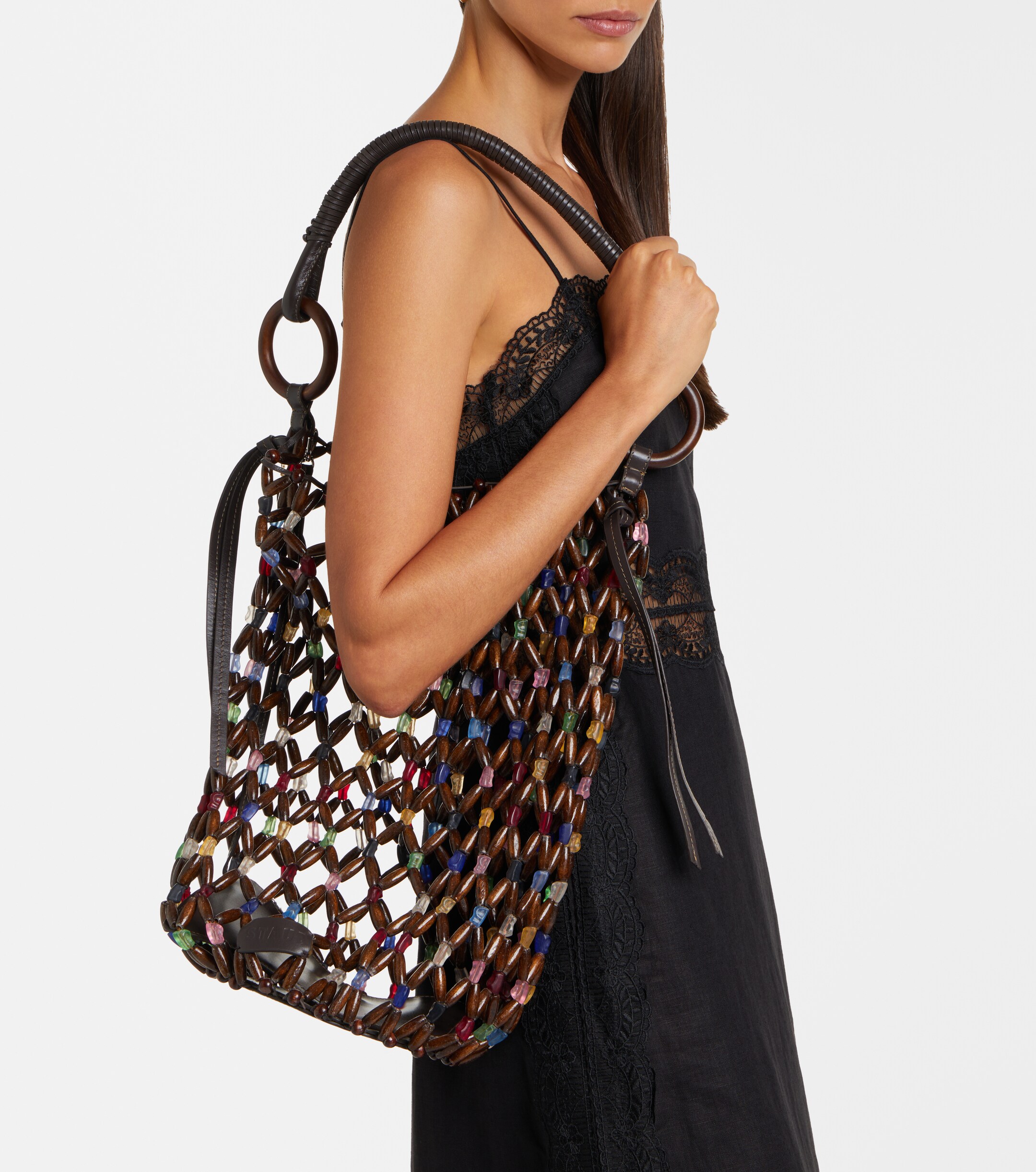 Staud Del Mar beaded shoulder bag