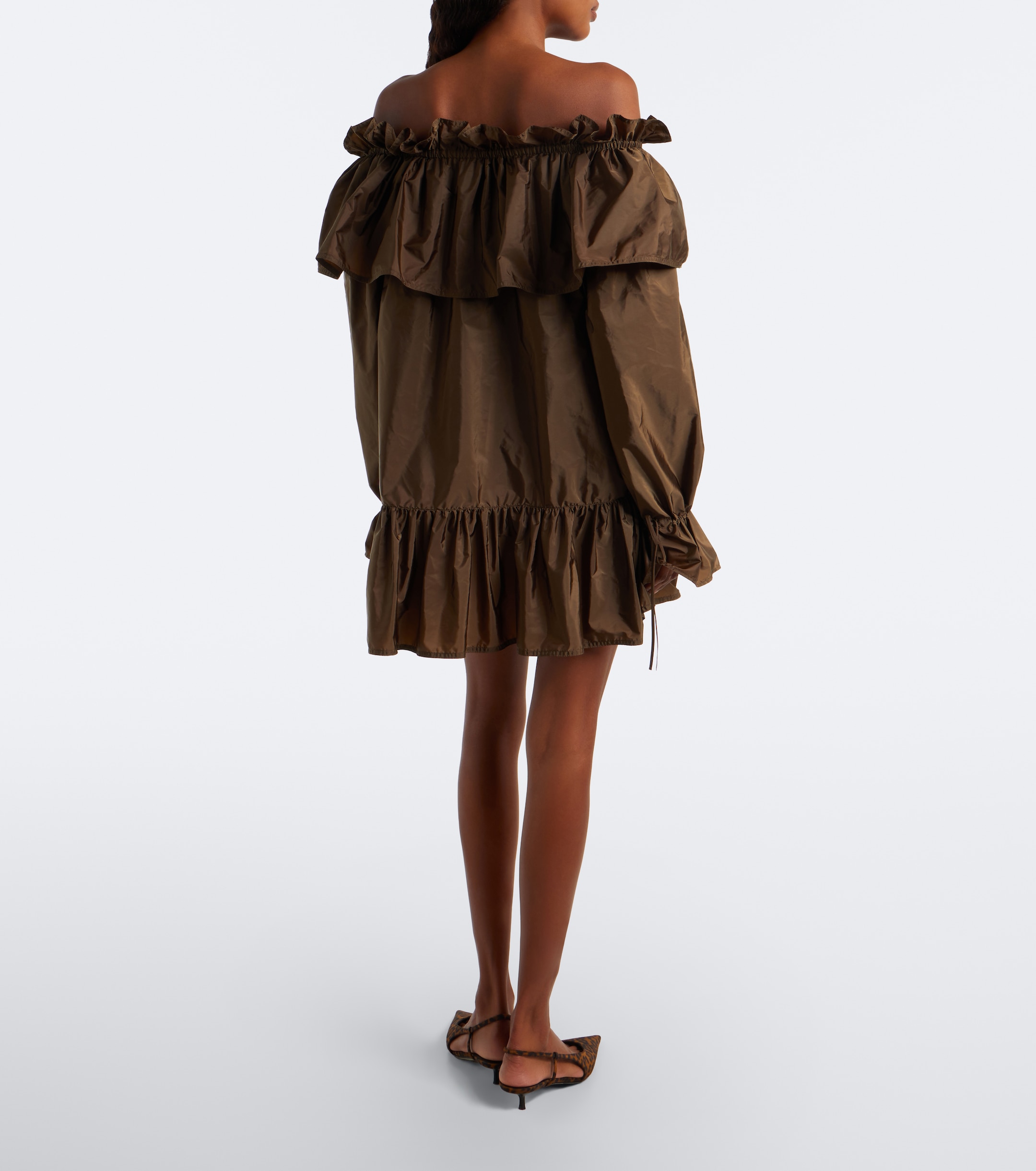 Saint Laurent Saint Laurent Ruffled poplin minidress