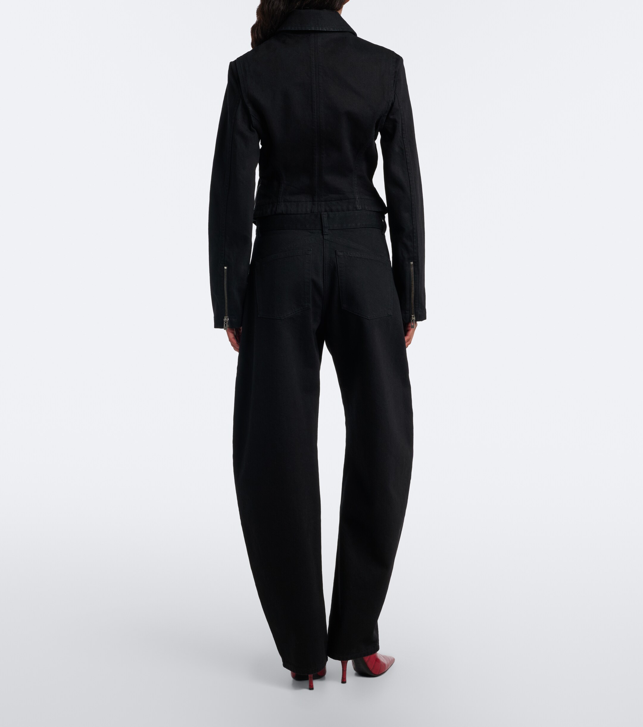 Alaïa Alaïa High-rise barrel-leg jeans