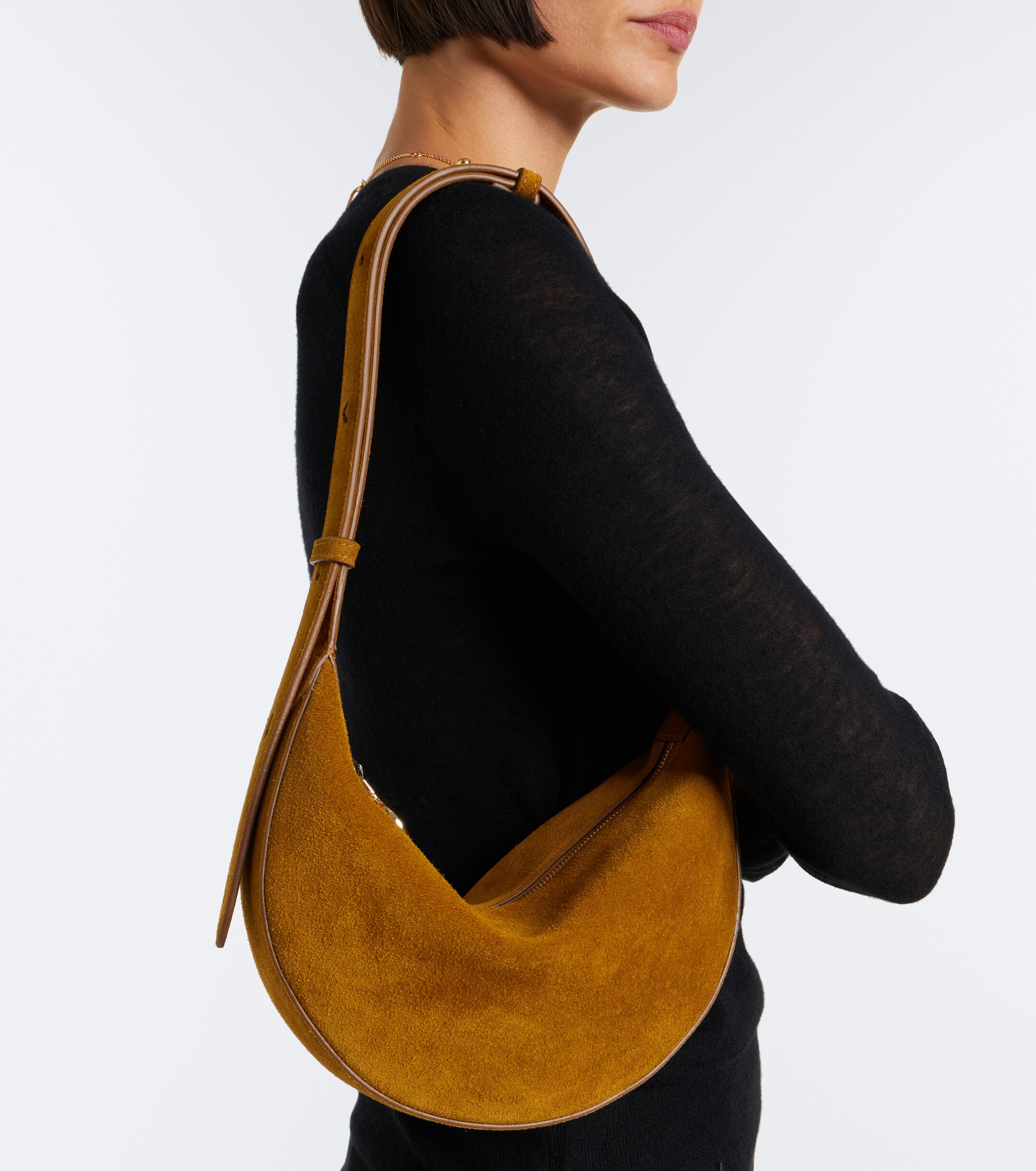 JOSEPH Bean suede shoulder bag