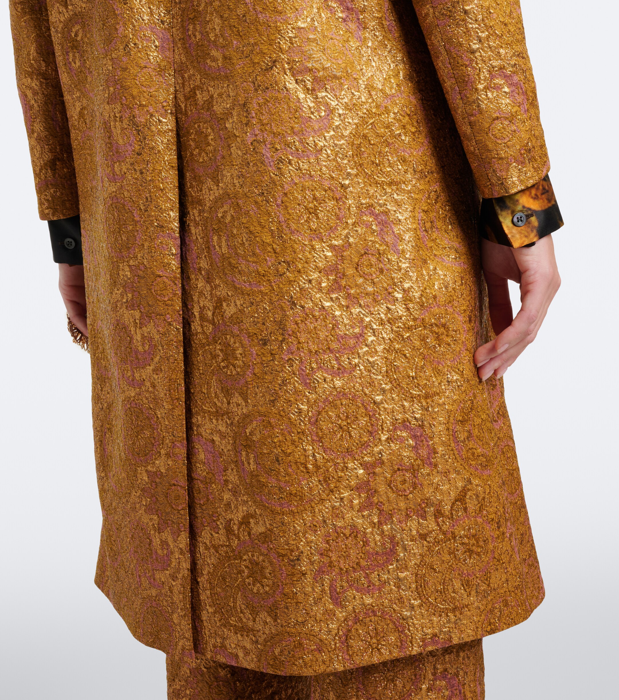 Dries Van Noten Dries Van Noten Jacquard linen, cotton, and silk-blend coat