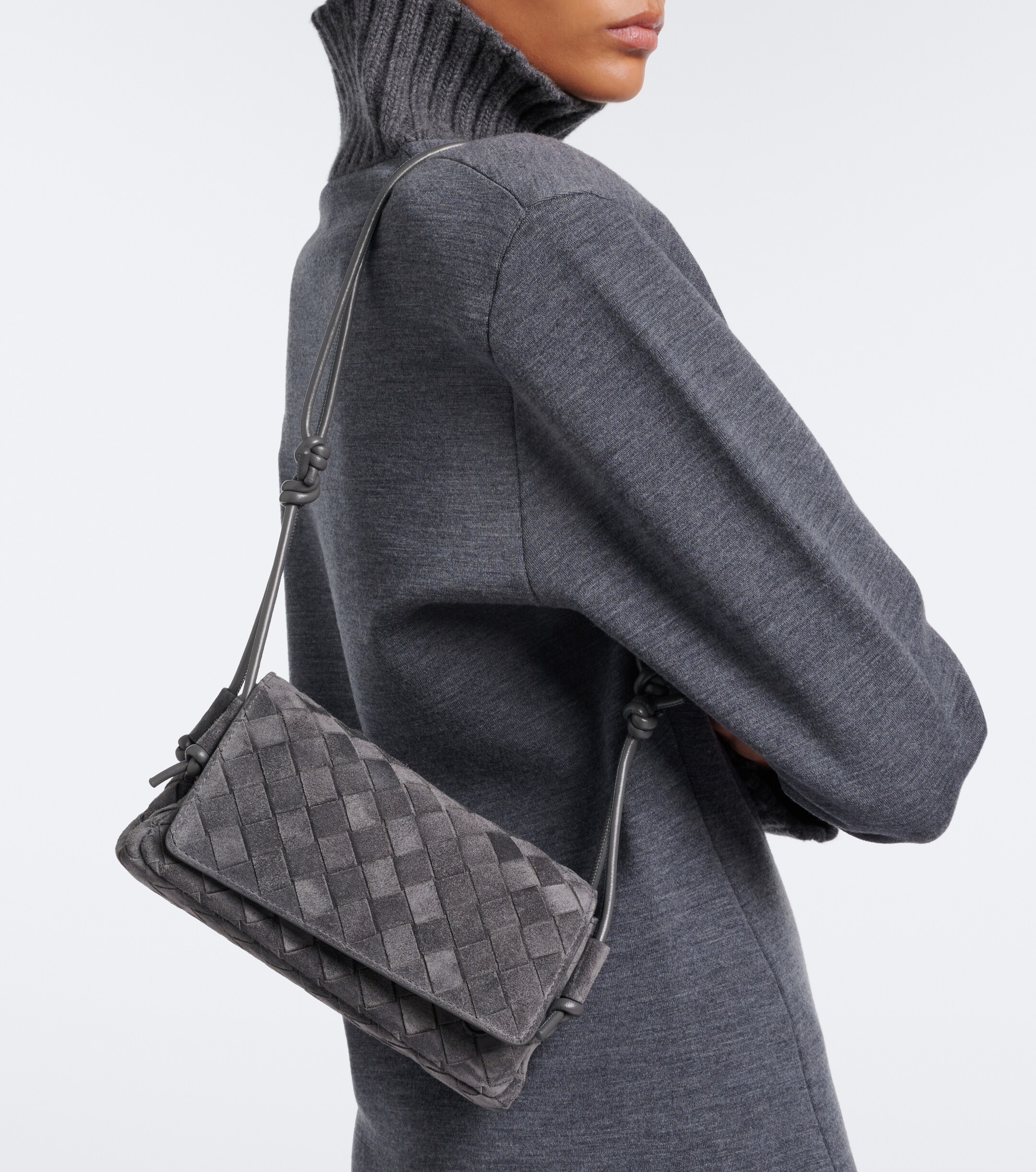 Bottega Veneta Notturno Mini suede crossbody bag
