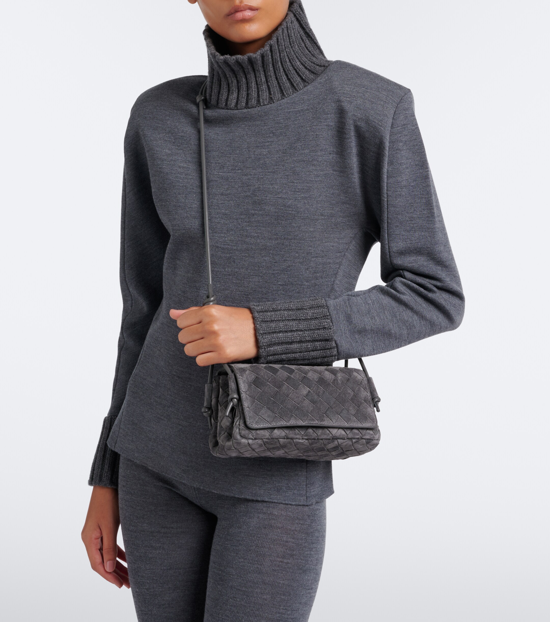Bottega Veneta Notturno Mini suede crossbody bag