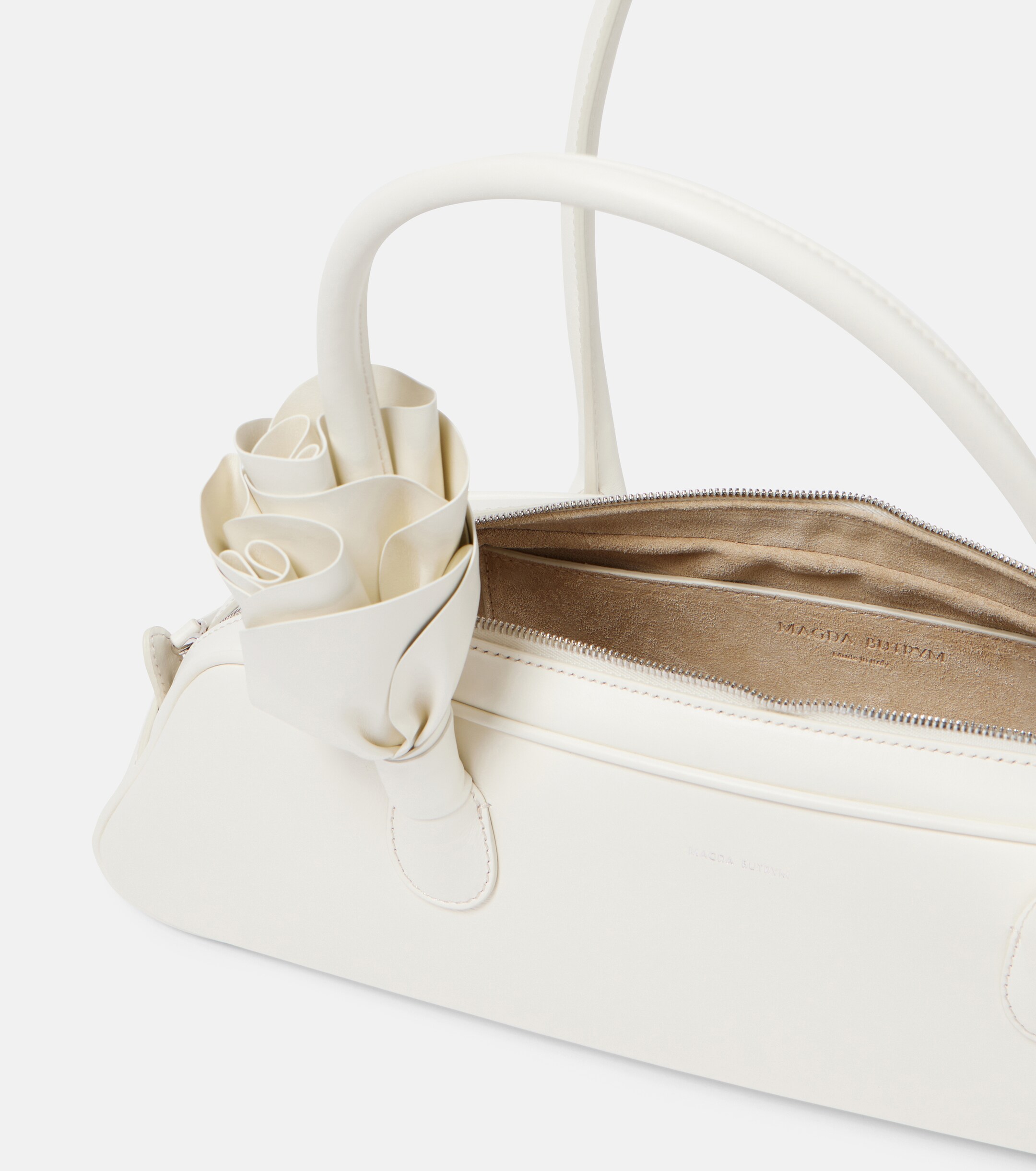 Magda Butrym Brigitte floral-appliqué leather shoulder bag