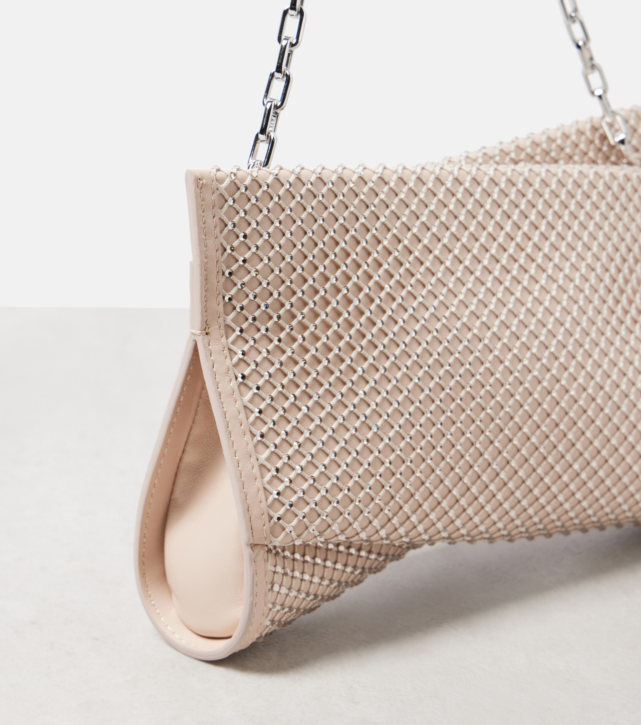 CHRISTIAN LOUBOUTIN Loubitwist Small leather clutch with strap