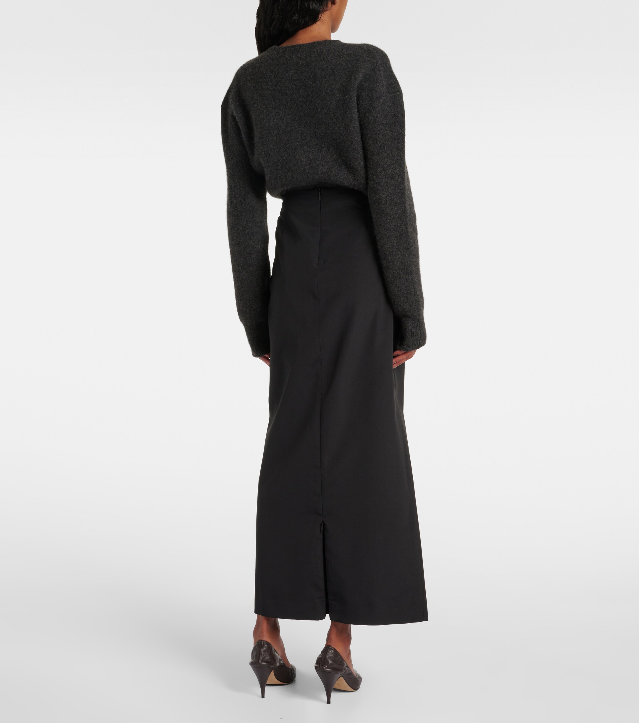 The Row - Bartelle silk and wool pencil skirt | Plush