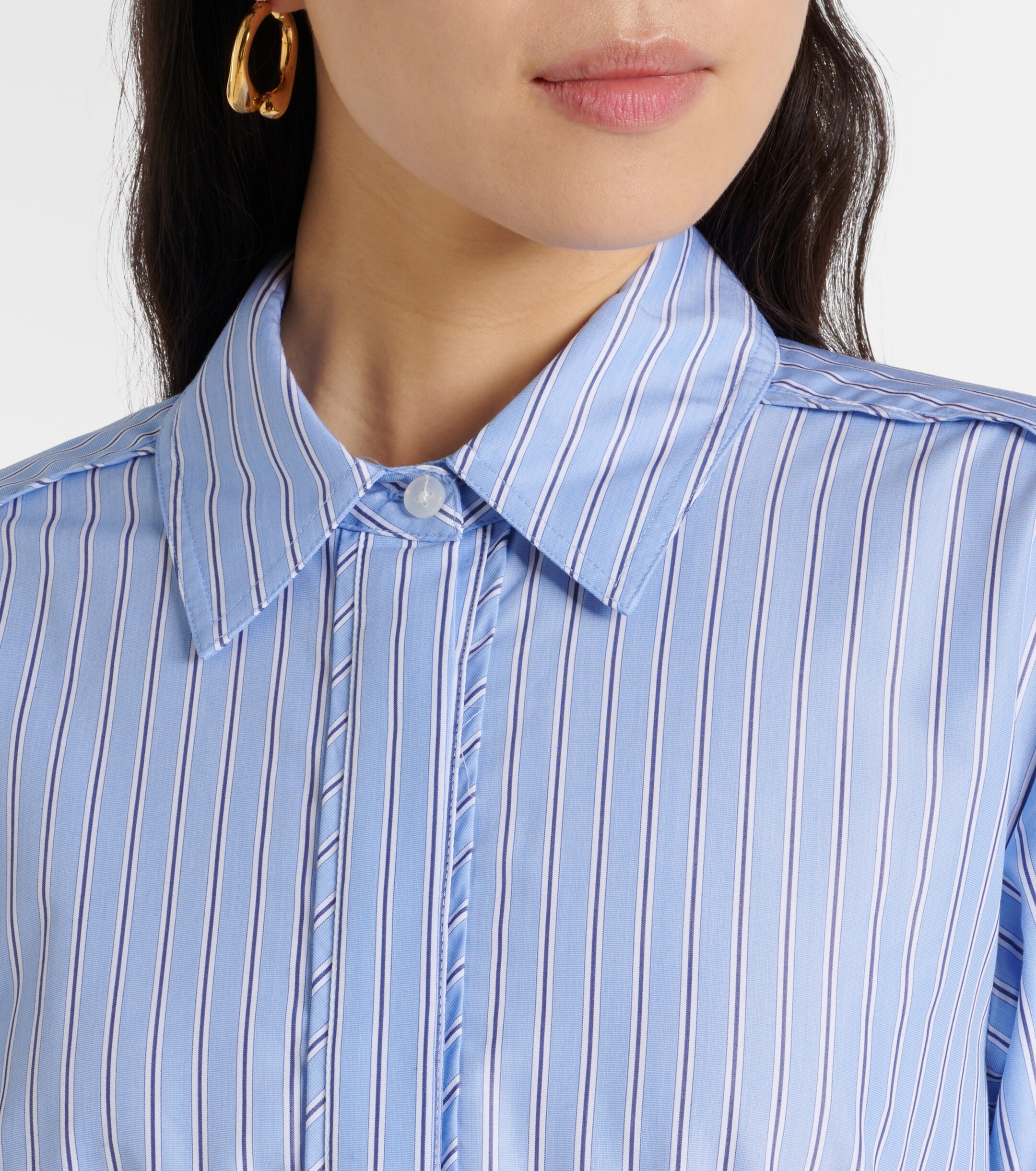 SIMKHAI Jenella striped cotton-blend midi dress thumbnail