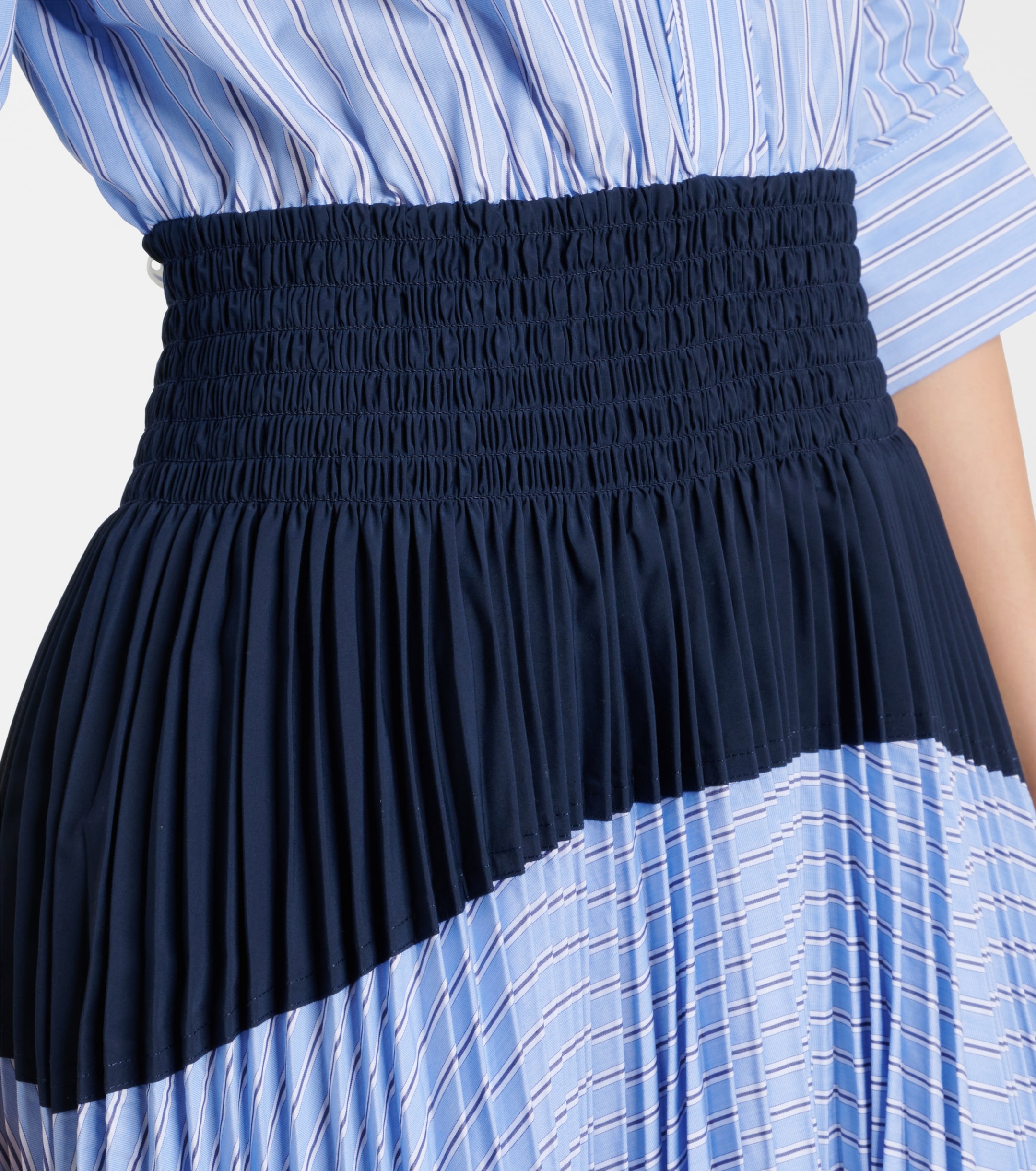 SIMKHAI Jenella striped cotton-blend midi dress thumbnail