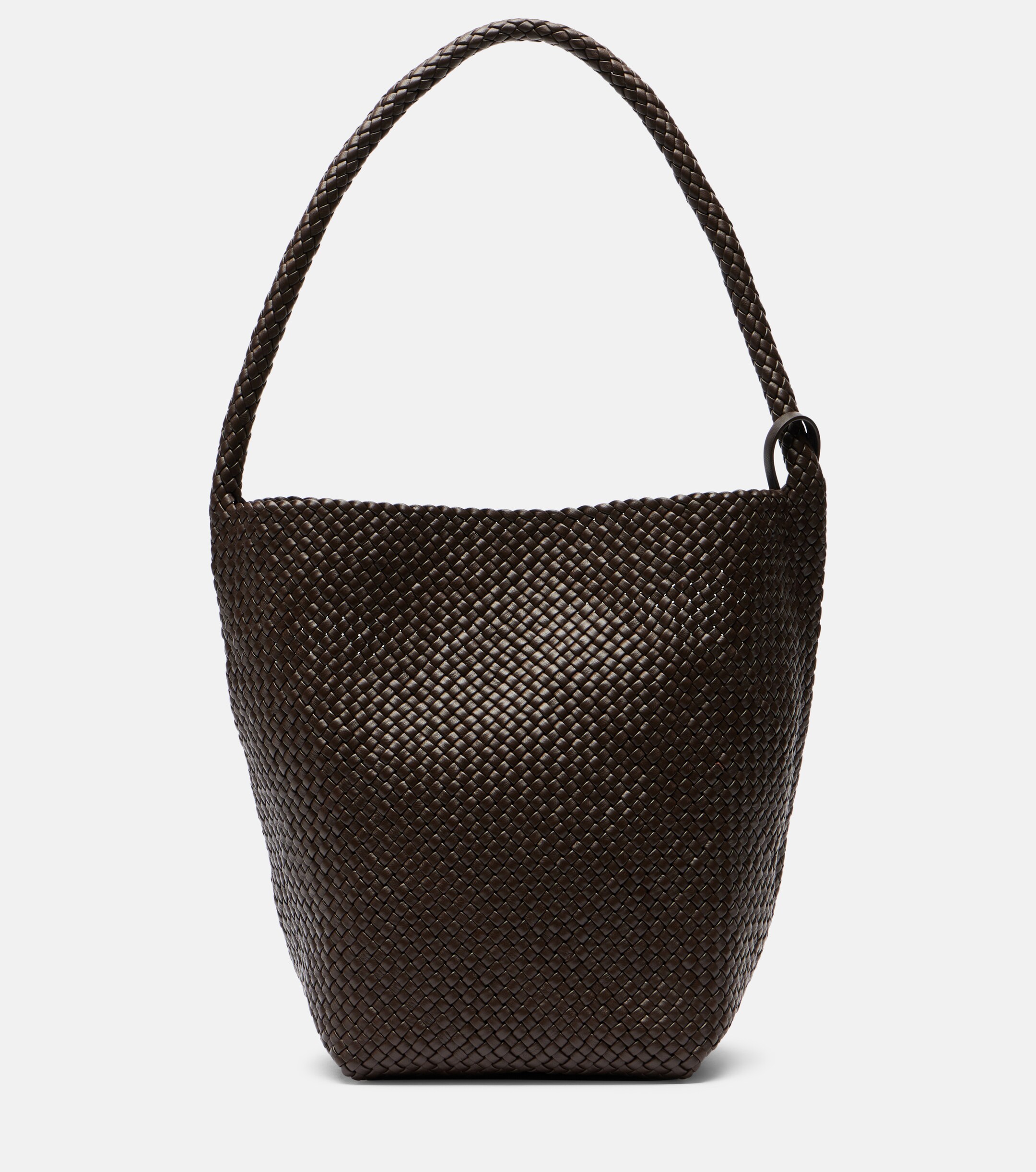 The Row N/S Park Medium woven leather shoulder bag