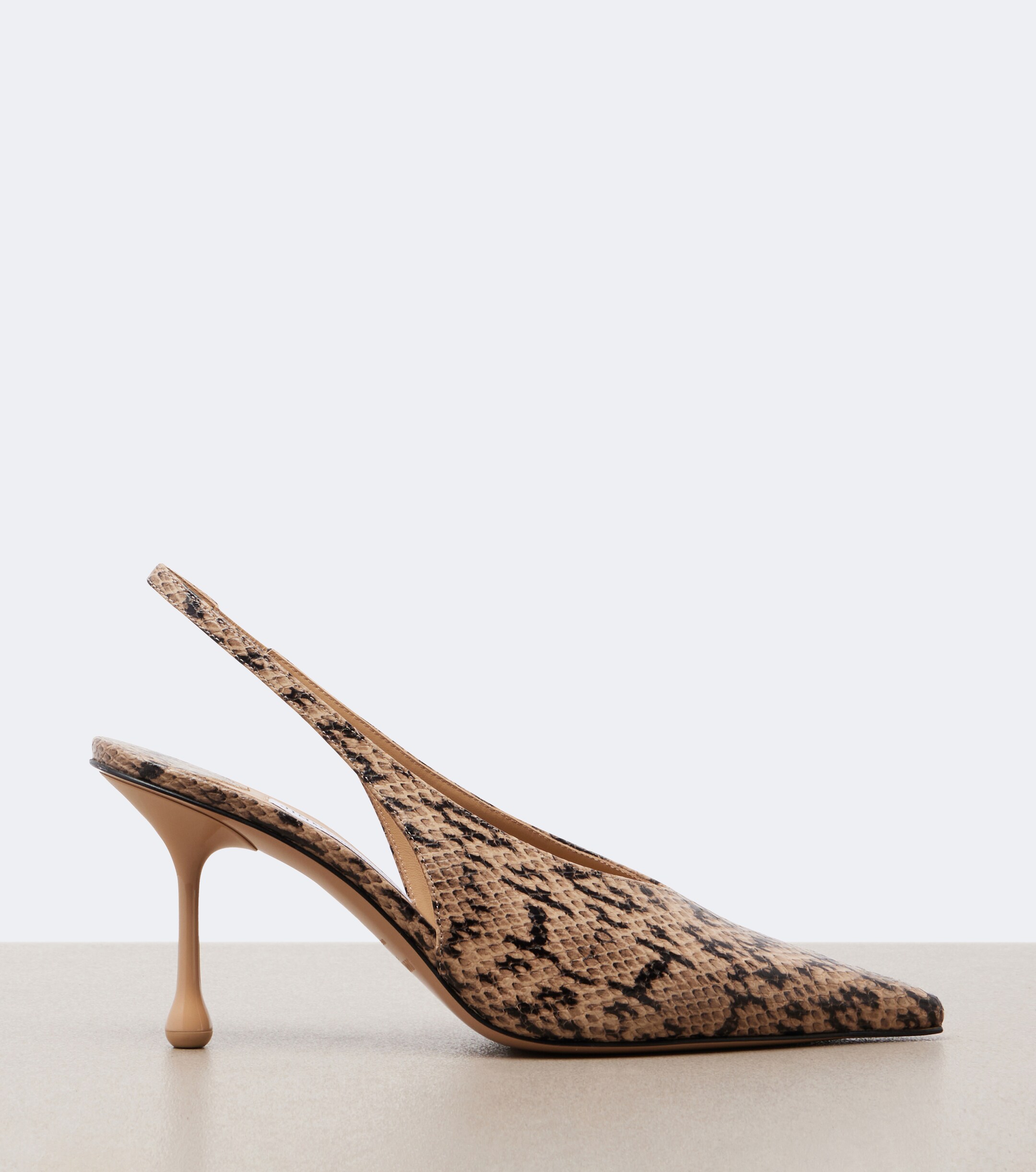 JIMMY CHOO Jimmy Choo Isa snake-effect leather slingback pumps