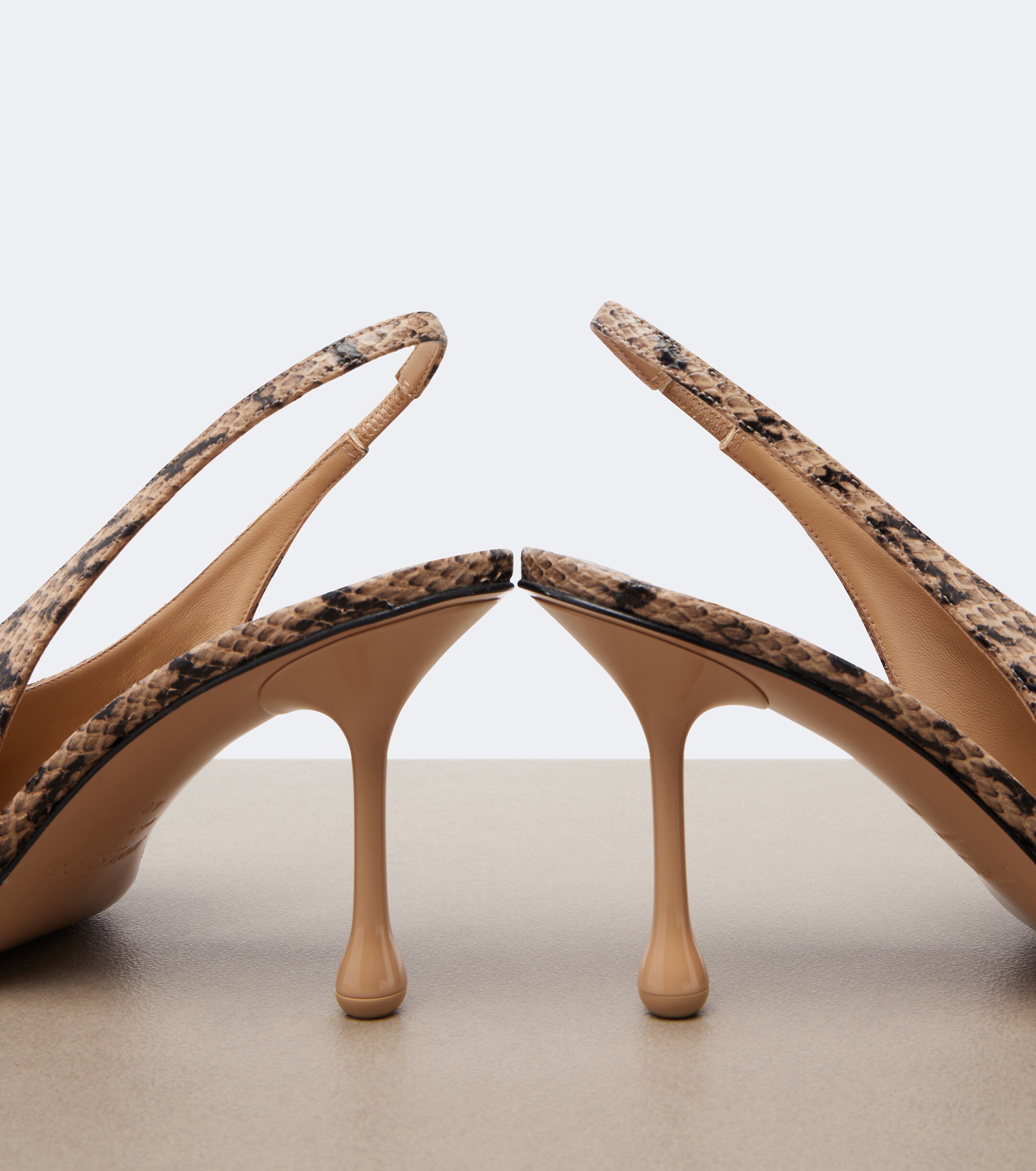 JIMMY CHOO Jimmy Choo Isa snake-effect leather slingback pumps