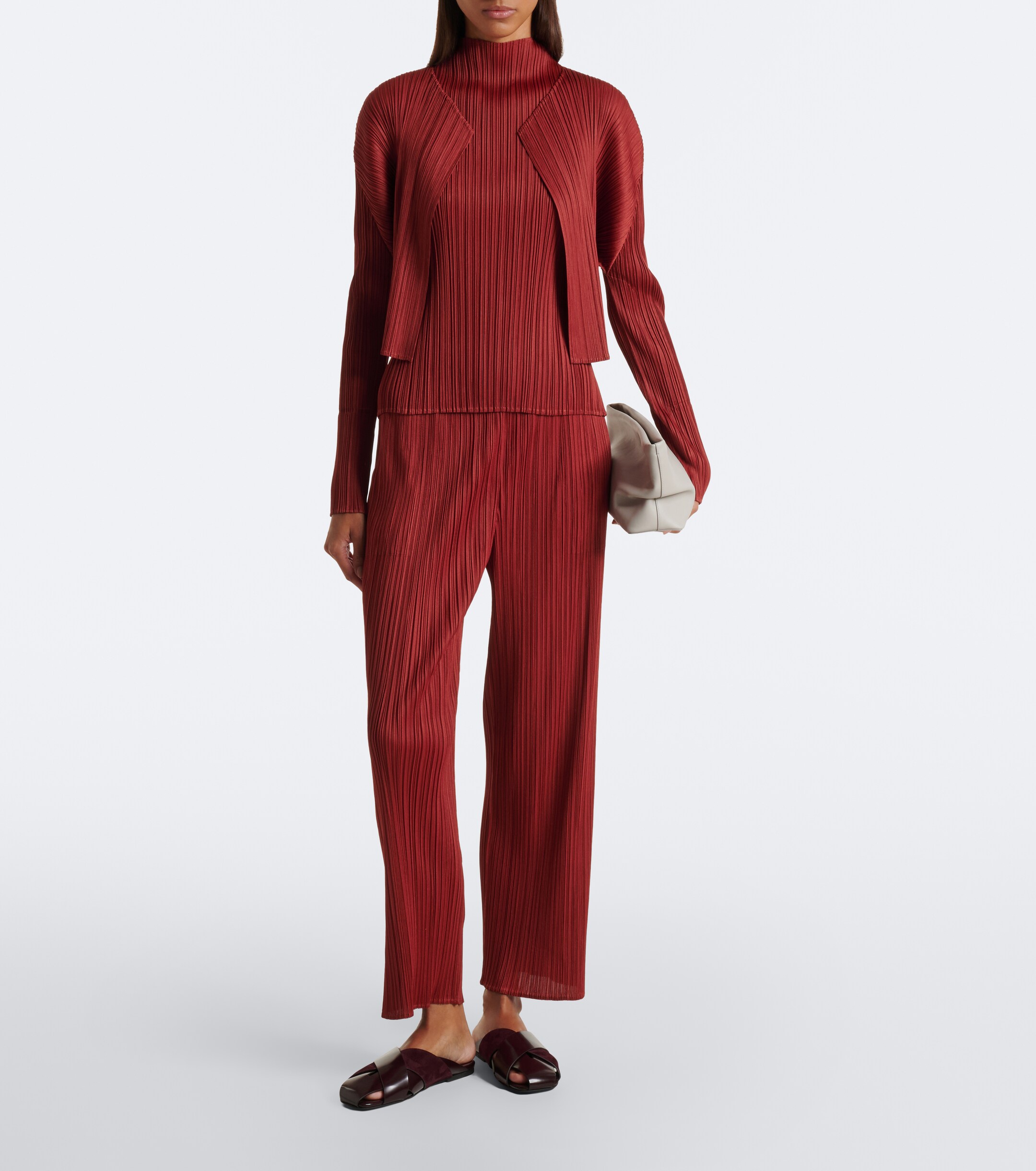 PLEATS PLEASE ISSEY MIYAKE Pleats Please Issey Miyake Monthly Colors: September pleated cardigan