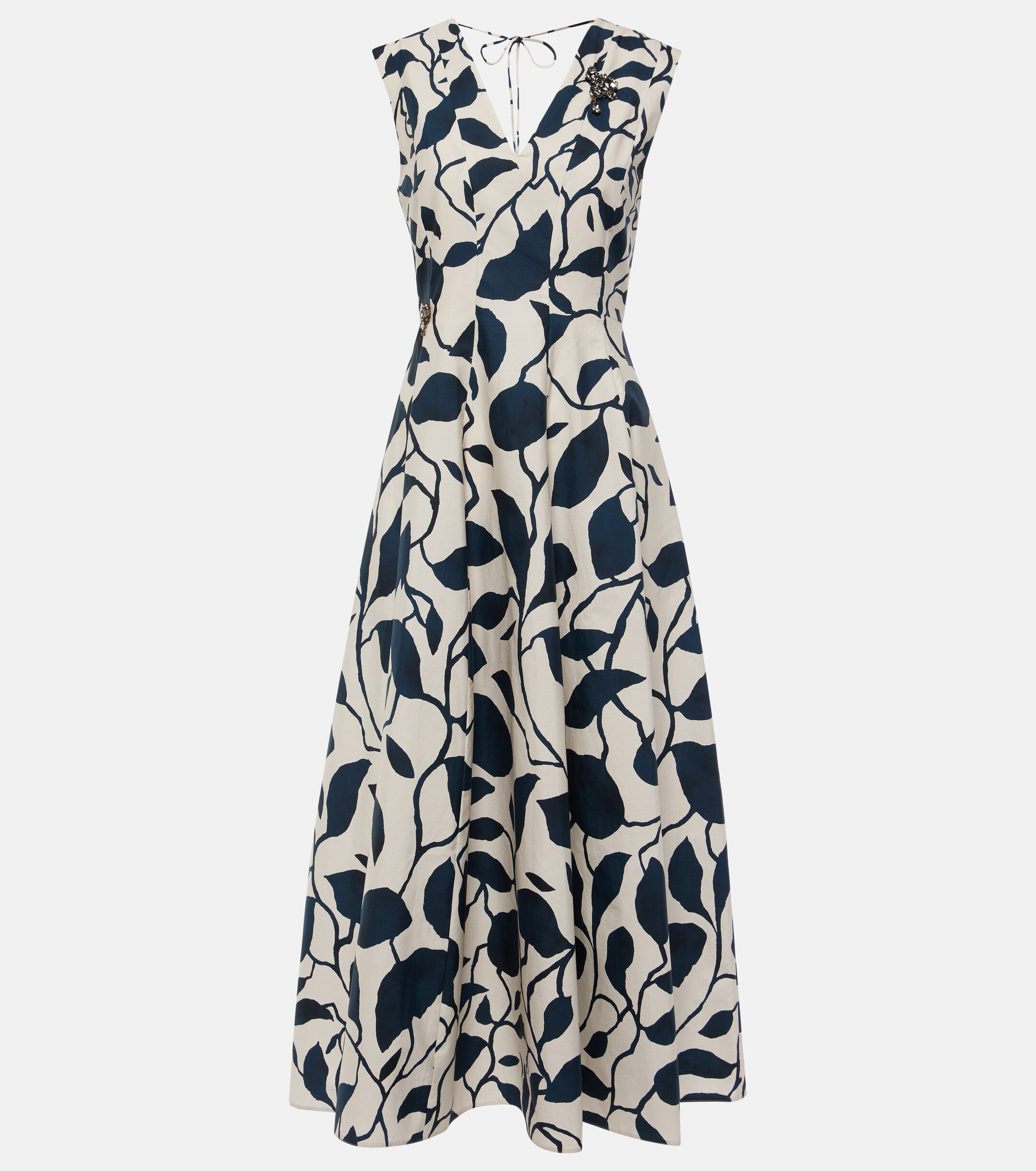 S Max Mara Printed cotton poplin midi dress