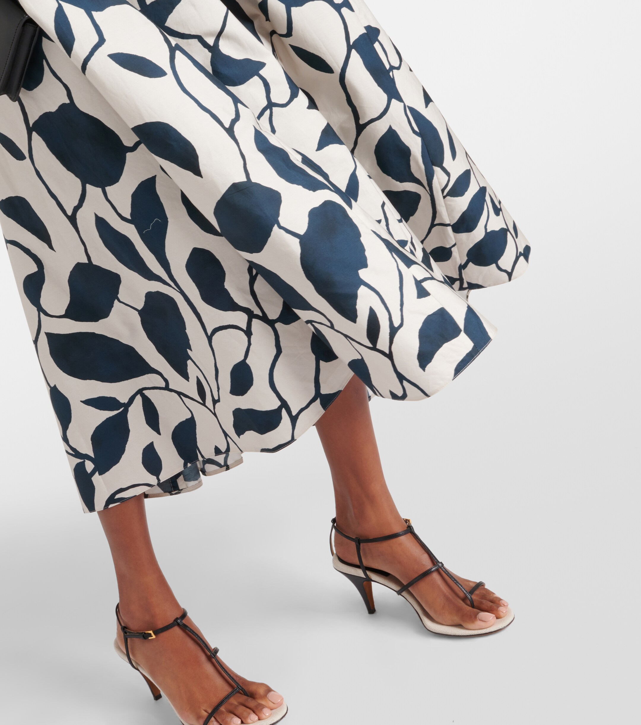 S Max Mara Printed cotton poplin midi dress