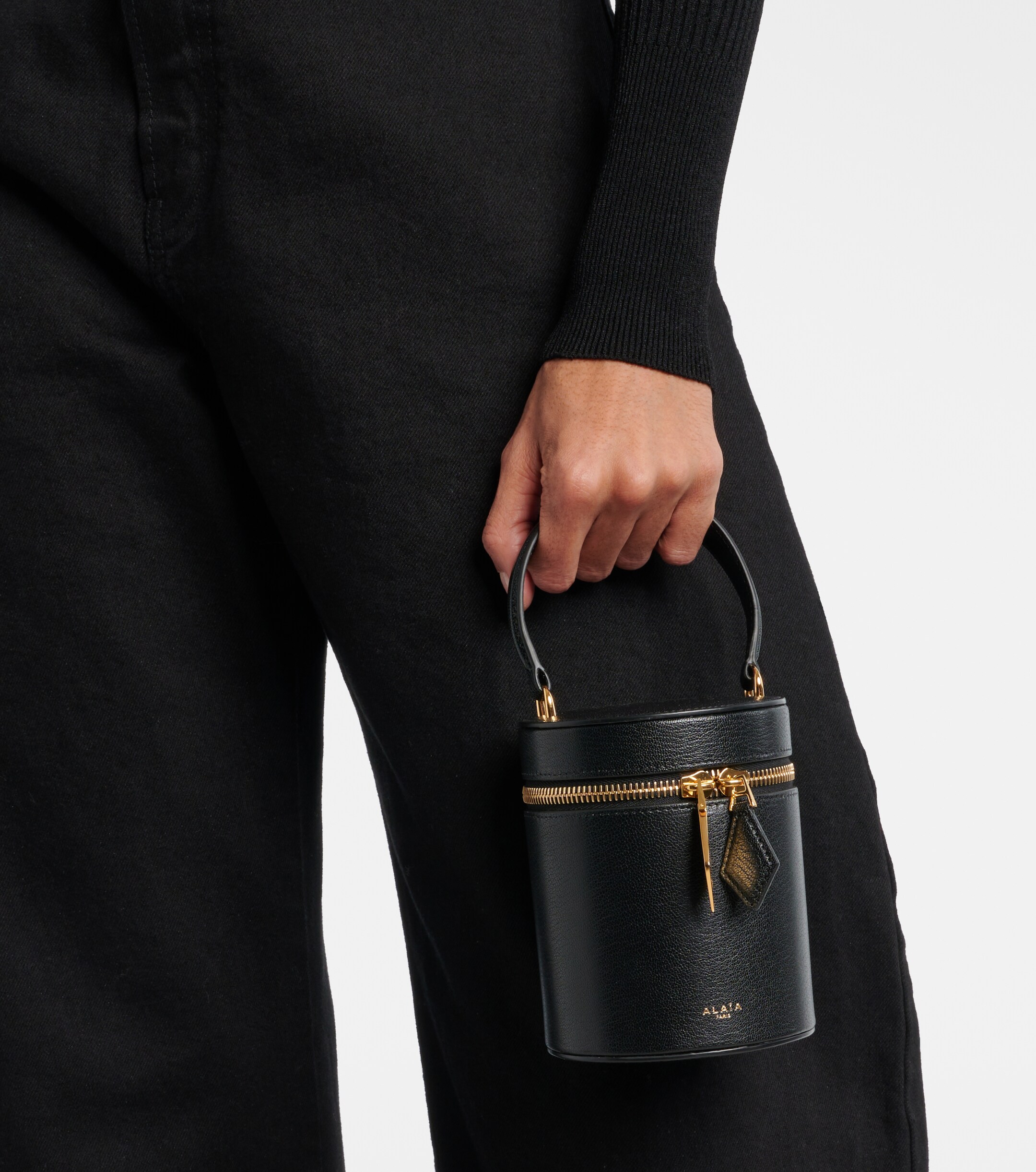 Alaïa Cube Mini leather vanity bag