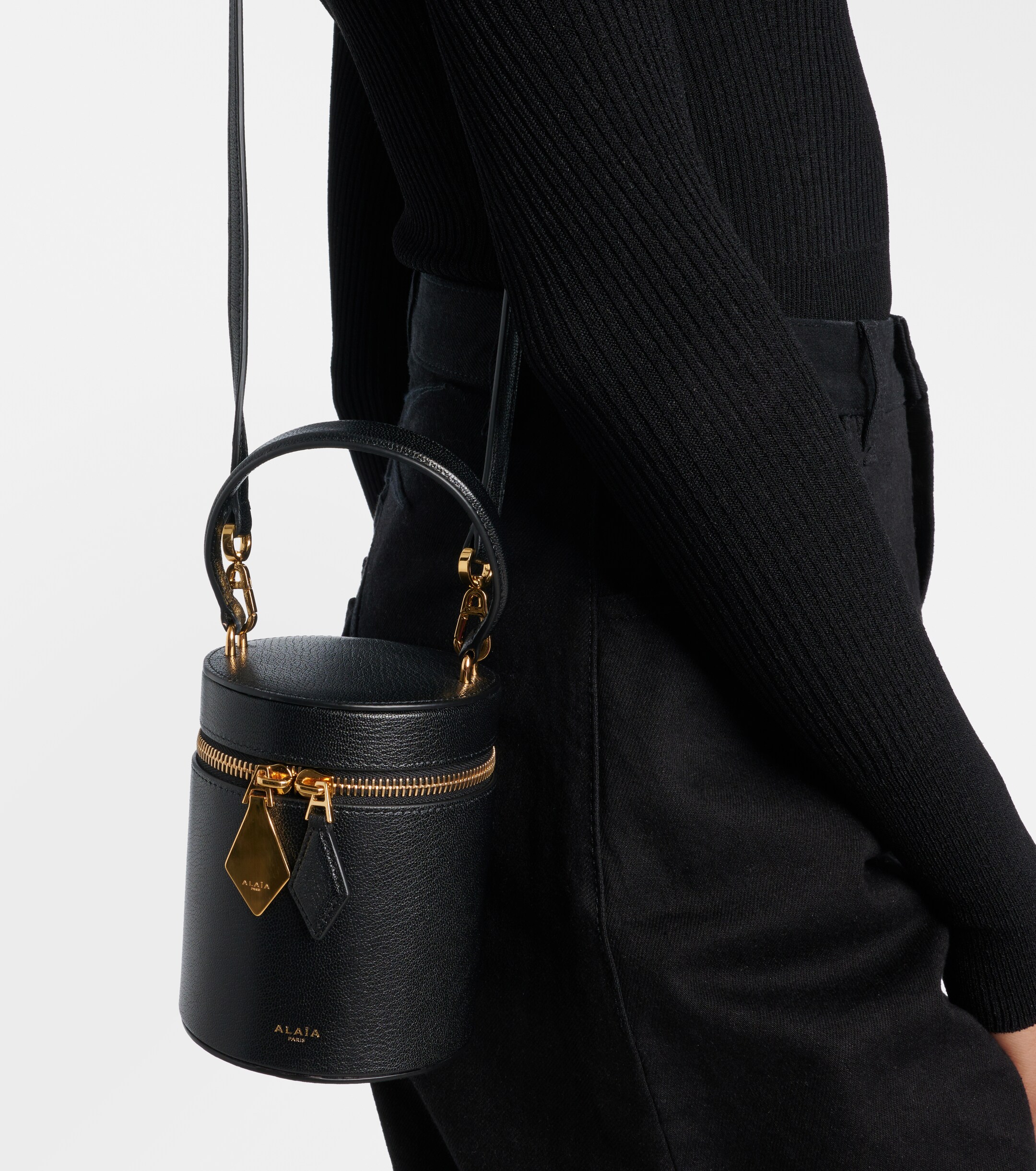 Alaïa Cube Mini leather vanity bag