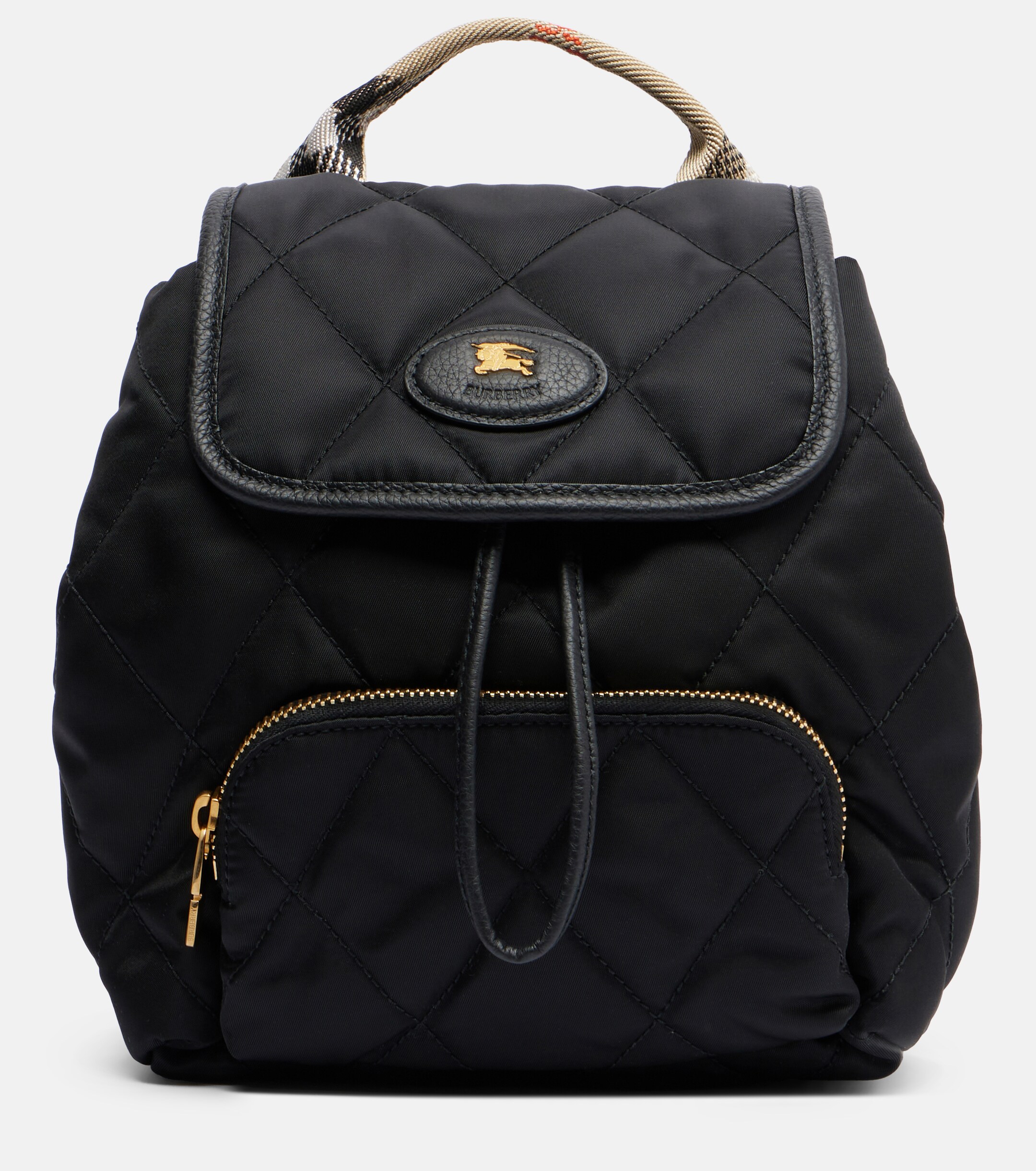 Burberry Mini leather-trimmed backpack