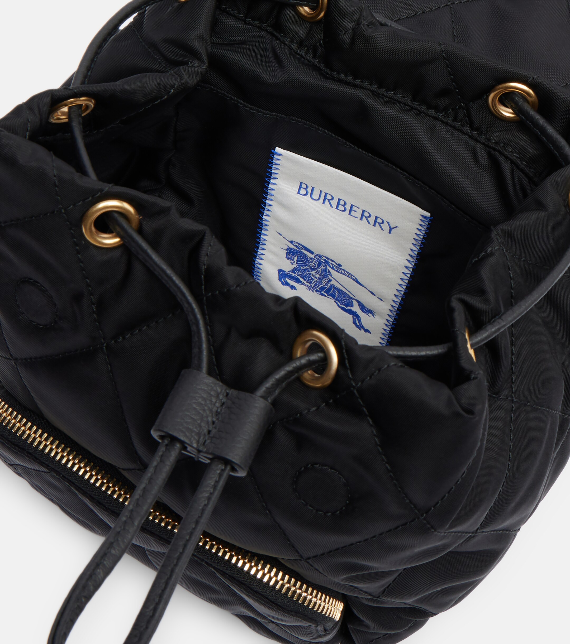 Burberry Mini leather-trimmed backpack