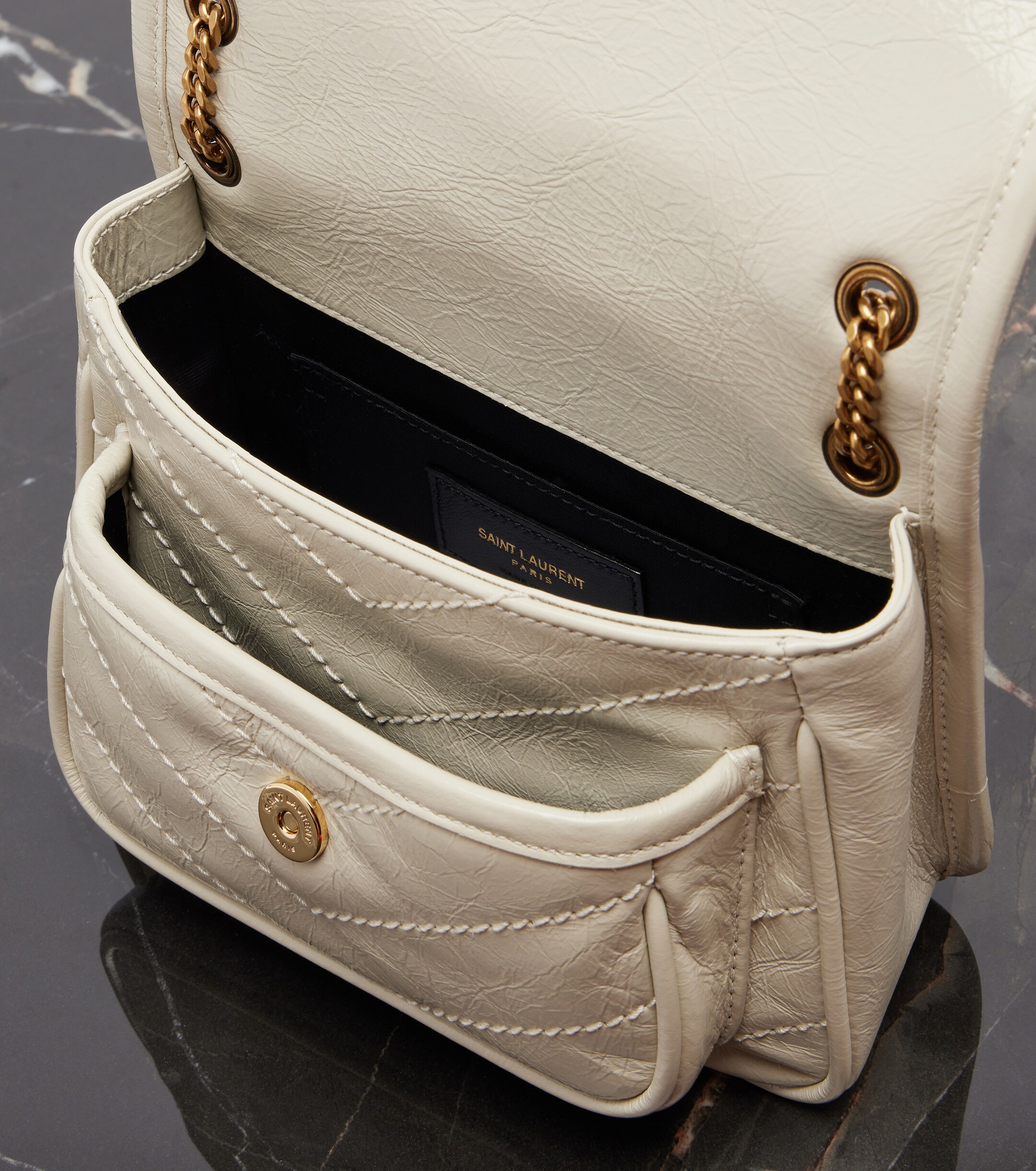 Saint Laurent Niki Cassandre Mini leather shoulder bag