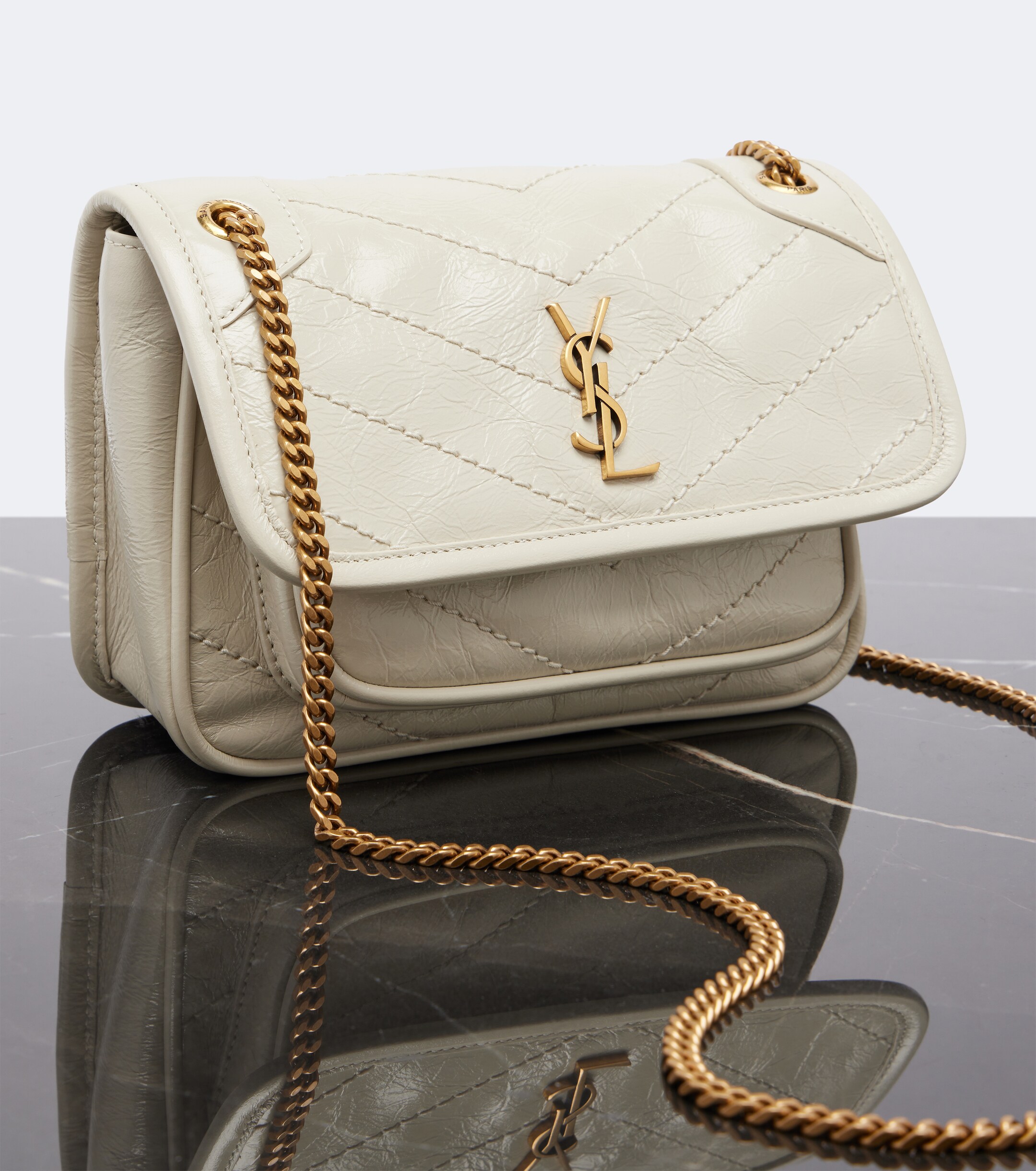 Saint Laurent Niki Cassandre Mini leather shoulder bag