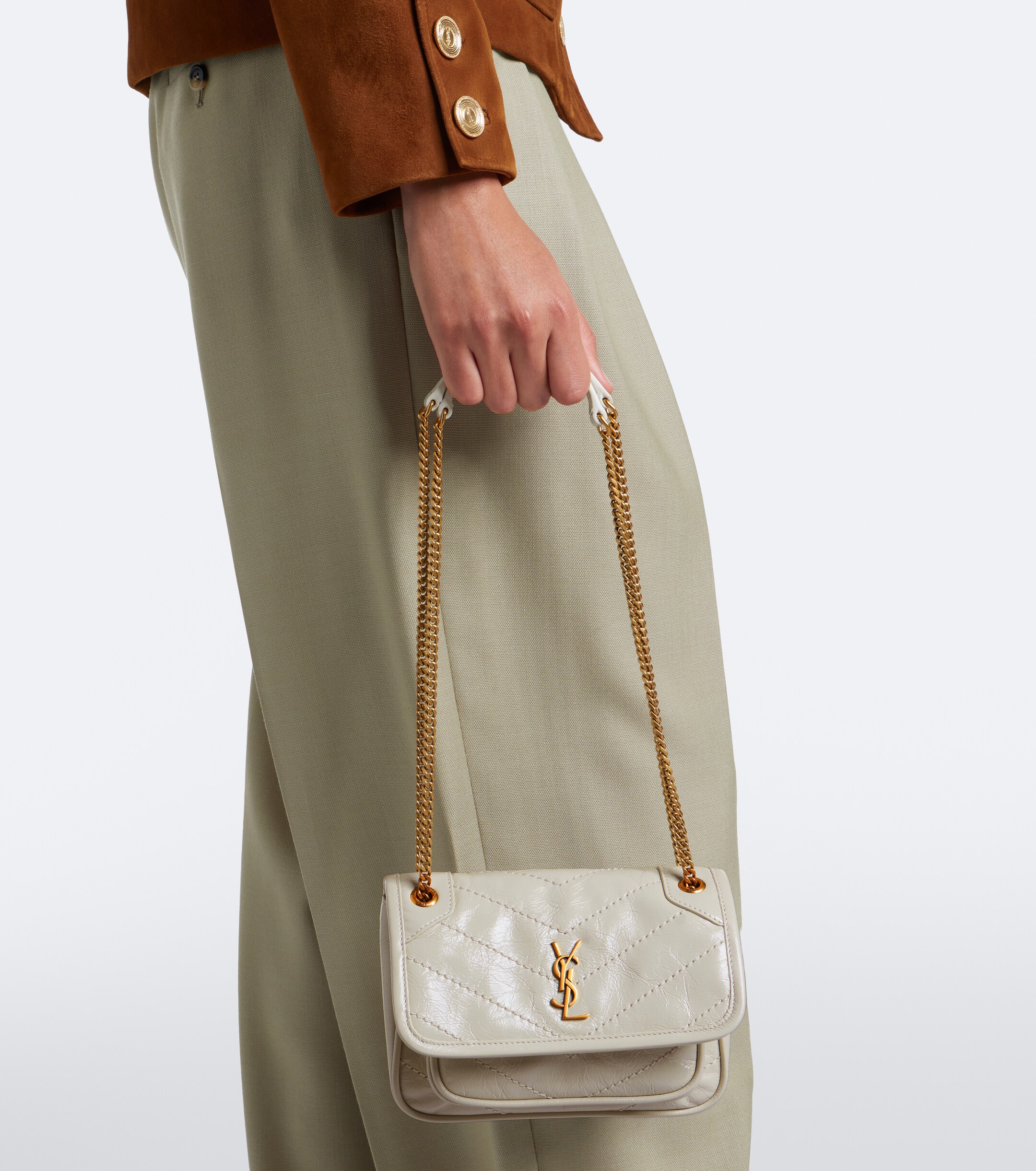 Saint Laurent Niki Cassandre Mini leather shoulder bag