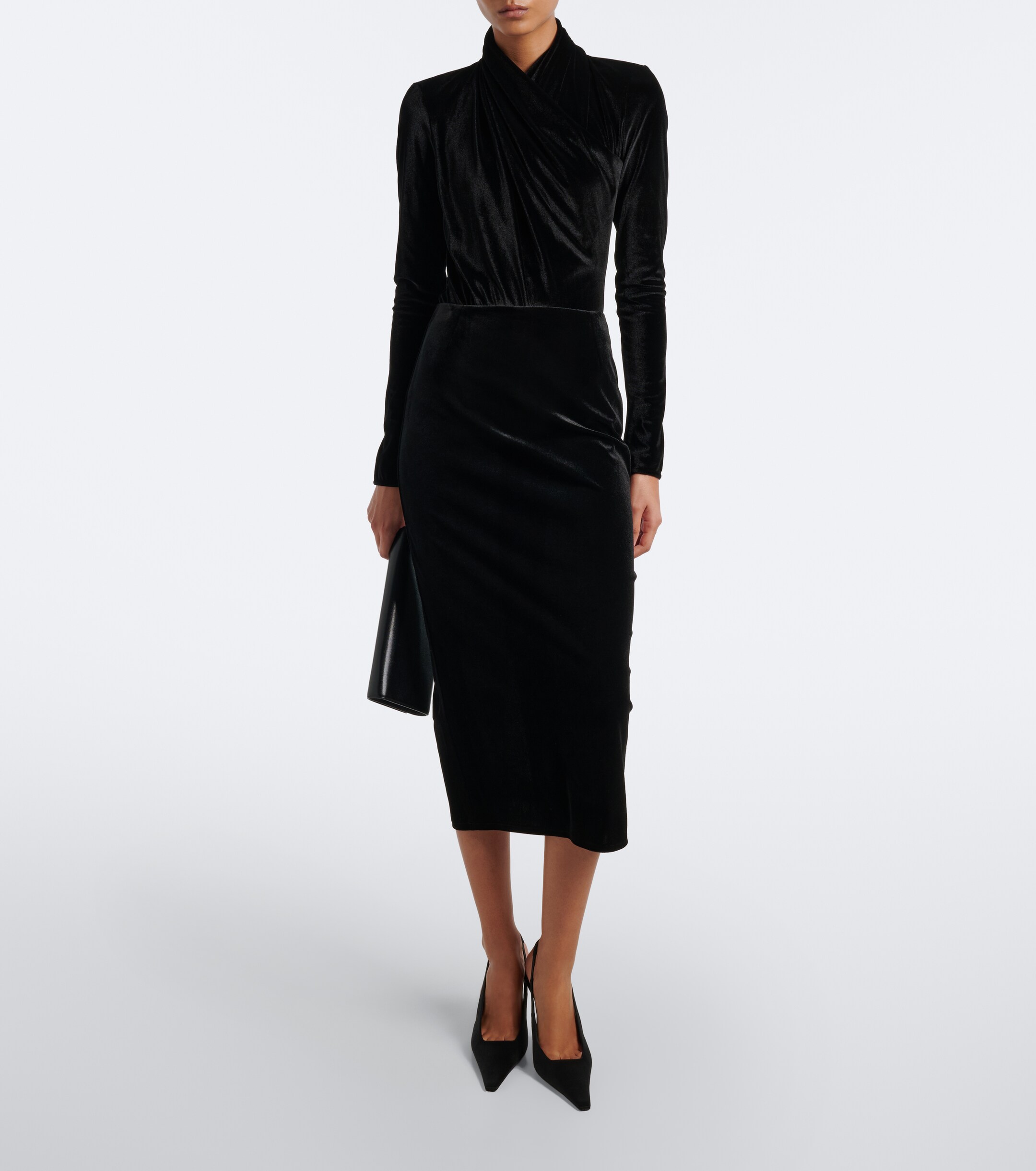 Mugler Mugler Velvet pencil skirt