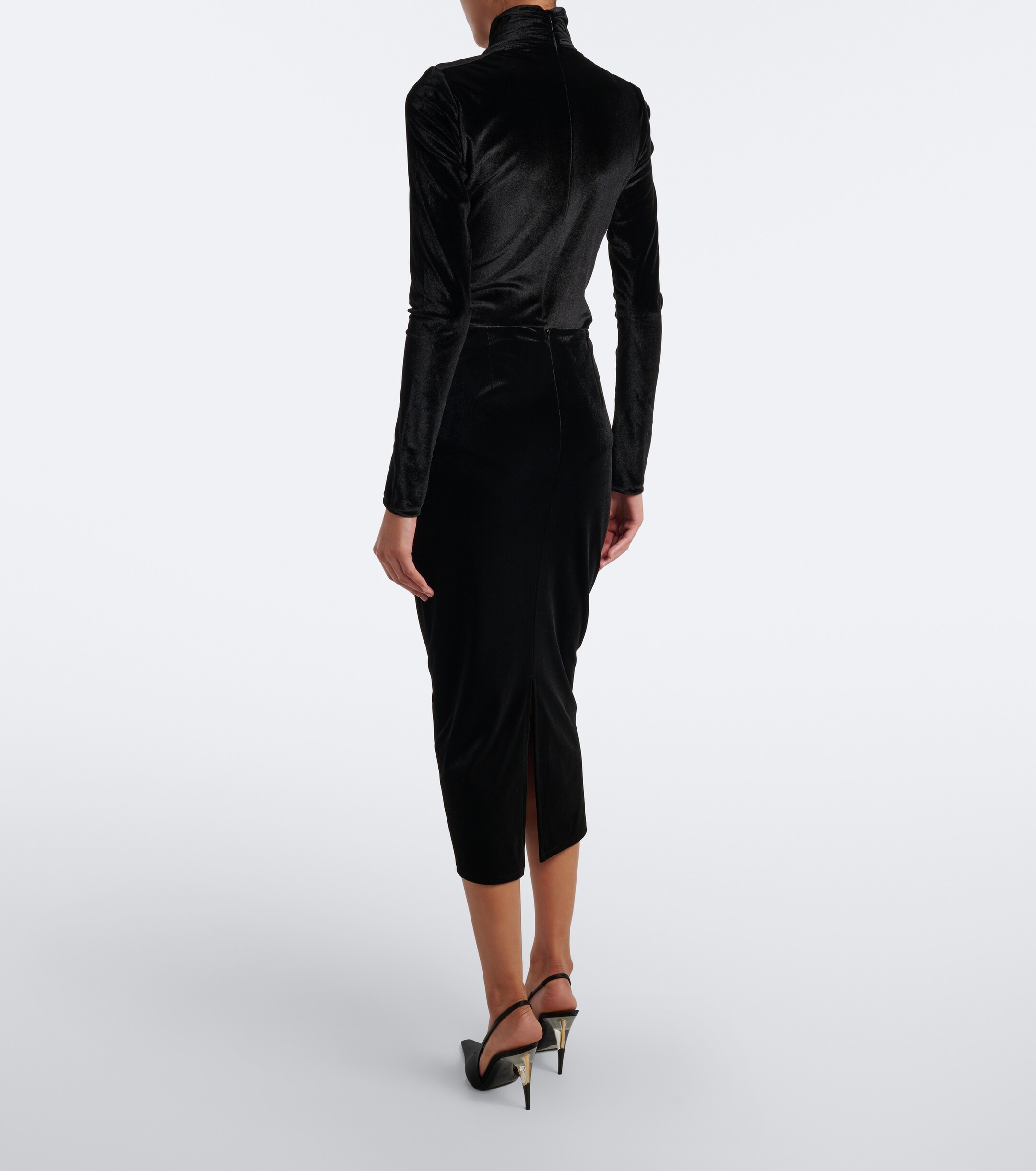Mugler Mugler Velvet pencil skirt