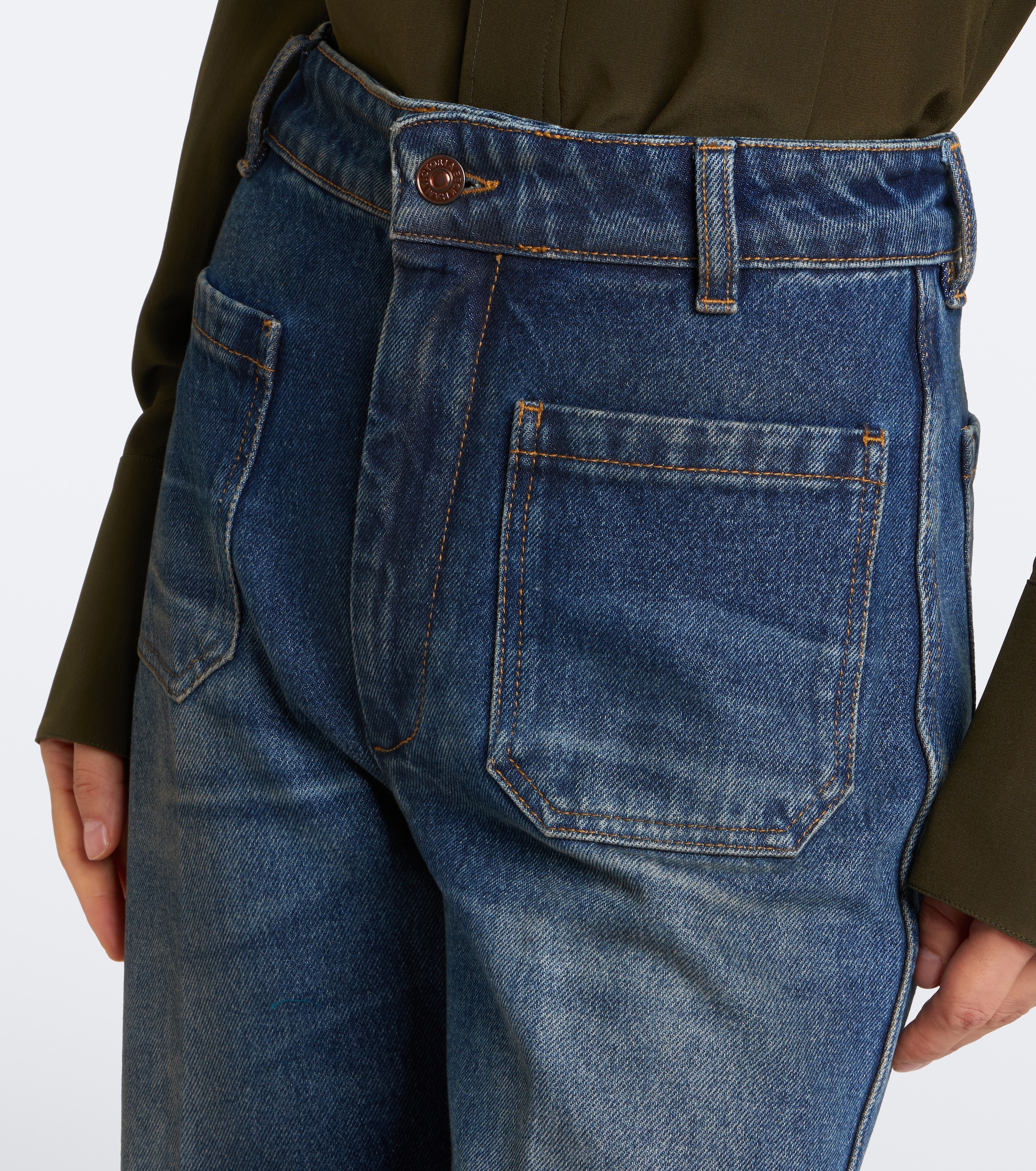 Victoria Beckham Victoria Beckham Alina faded wide-leg jeans